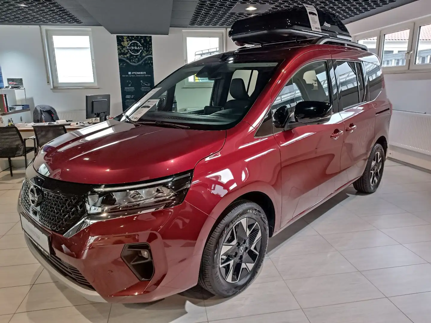 Nissan Townstar EV Kombi  TEKNA Winter Autonomes Rouge - 1