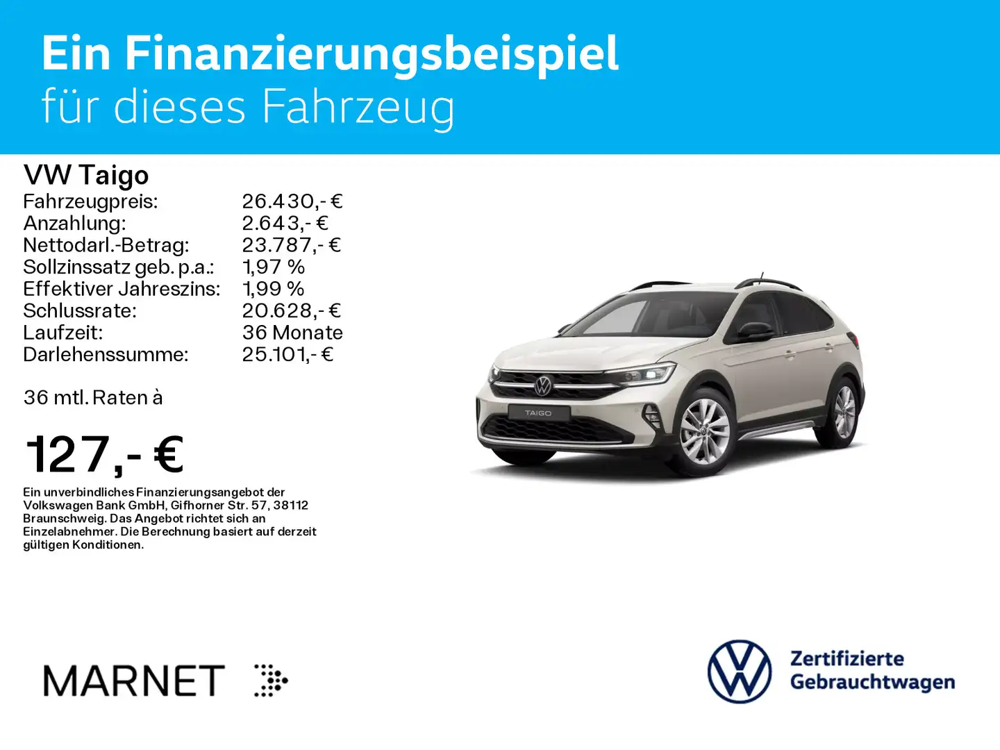 Volkswagen Taigo 1.5 TSI DSG MOVE*IQ.LIGHT*NAVI*ACC*ASG*KEY Silber - 2