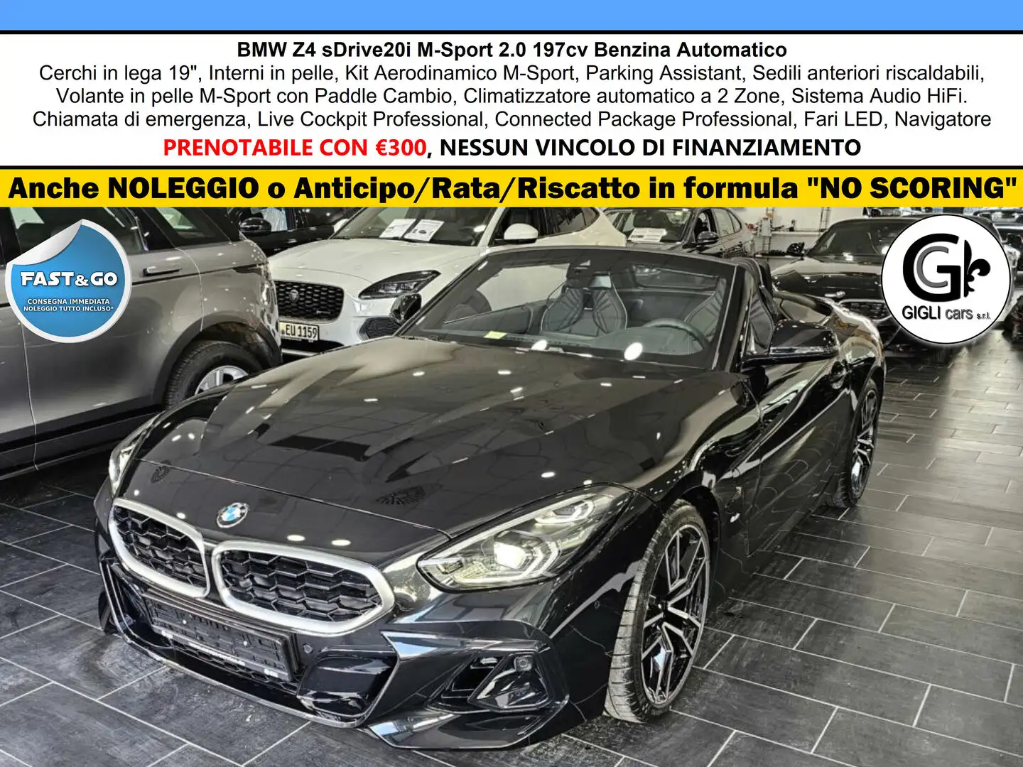 BMW Z4 20i M-Sport C19" Pelle Navi Paddle MSport M Camera Schwarz - 1