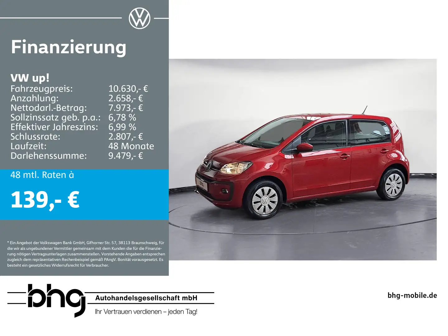 Volkswagen up! eco up! *TEMPOMAT*DAB* Rot - 1