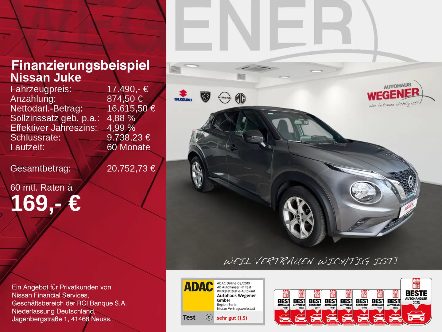 Nissan Juke JUKE N-CONNECTA AT *KAMERA*NAVI*SHZ*ALLWETTER* Grau - 2