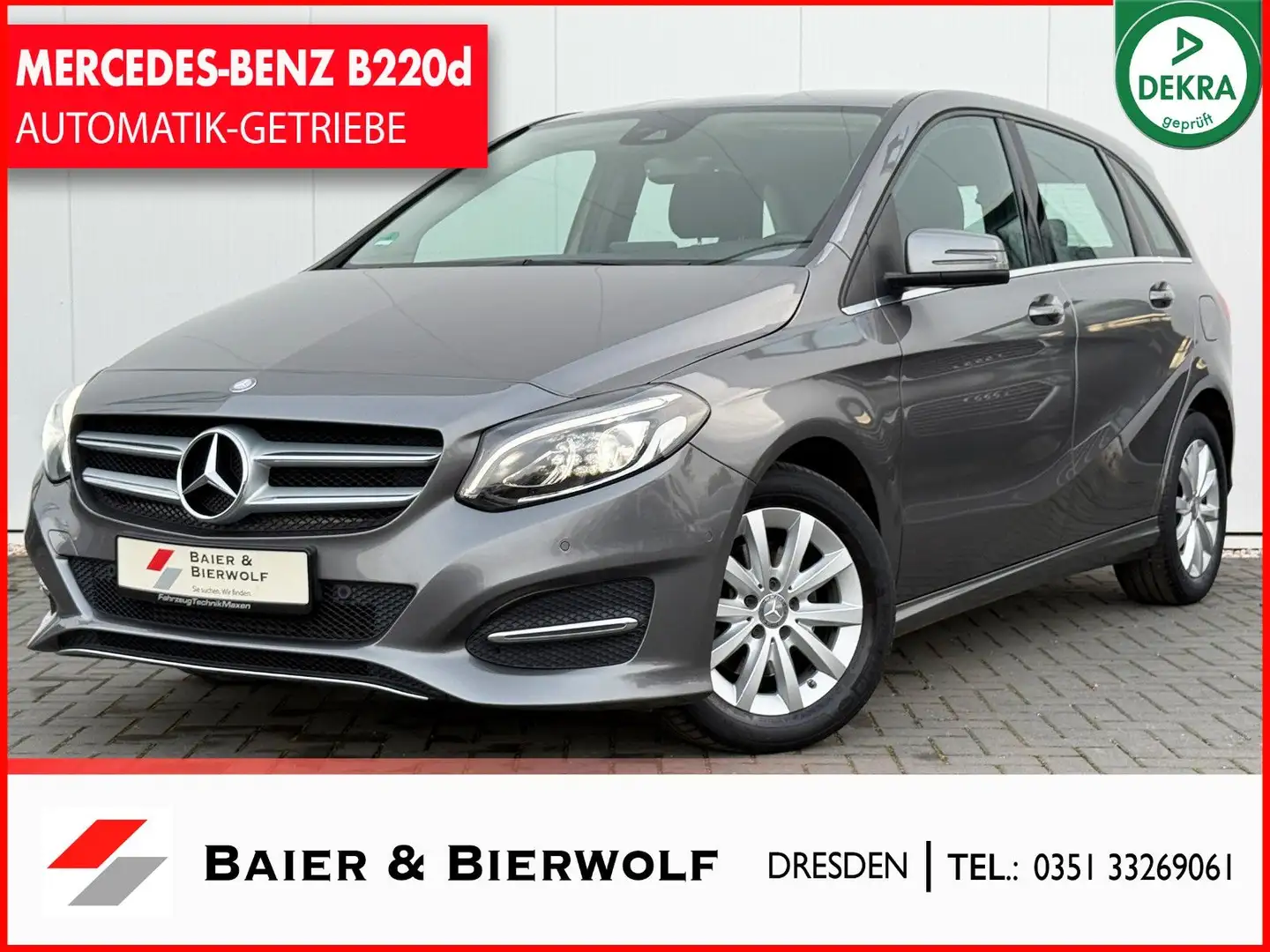 Mercedes-Benz B 220 d AUTOMATIK LED AHK NAVI SHZ Grau - 1