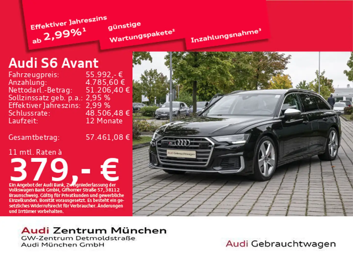 Audi S6 TDI tiptr. AHK/ACC/Virtual Noir - 1