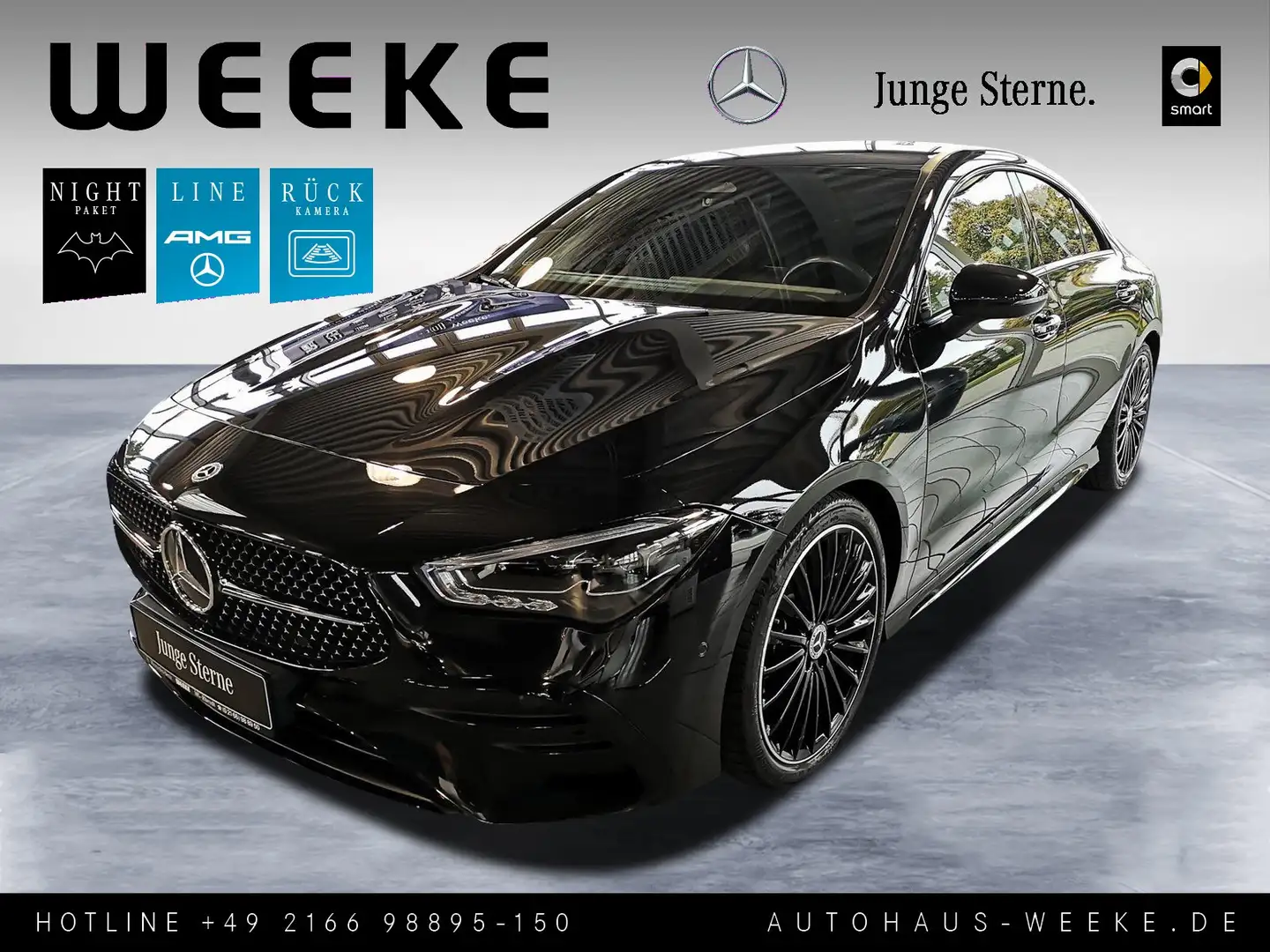 Mercedes-Benz CLA 250 4M Coupé AMG ADVANCE+NIGHT+BURMESTER+TWA Noir - 1