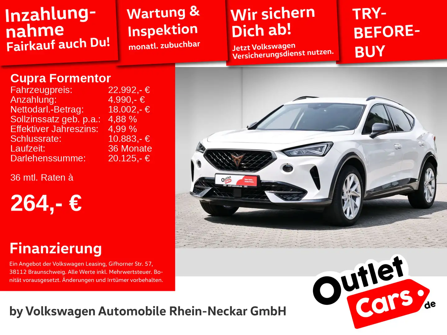 CUPRA Formentor 1.5 TSI LED Navi Kamera Einparkhilfe u Weiß - 1