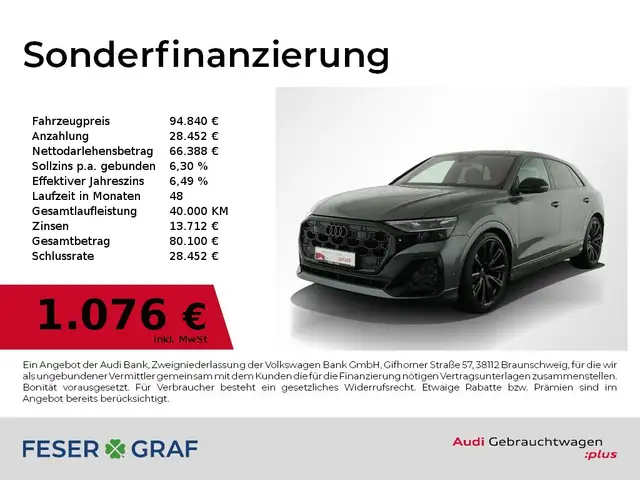 Audi SQ8 TFSI Pano,Standhzg,HUD,AHK,B&O,Kameras