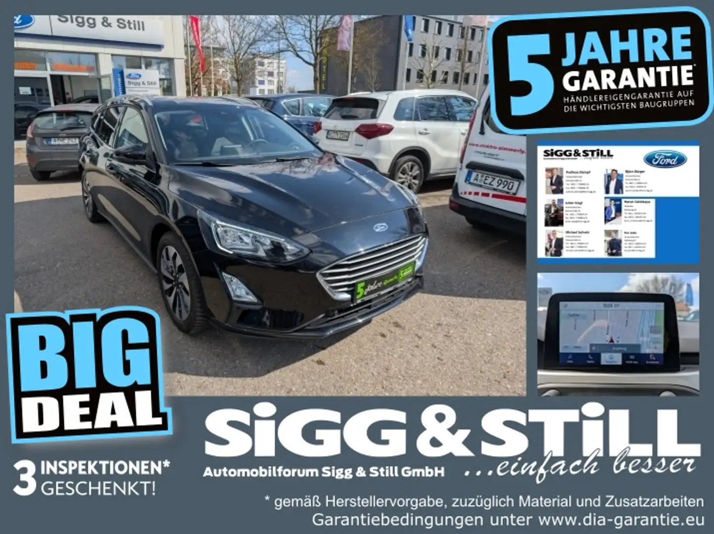 Ford Focus Turnier 1.0 Cool&Connect NAVI*LED*SHZ*CAM Zwart - 1