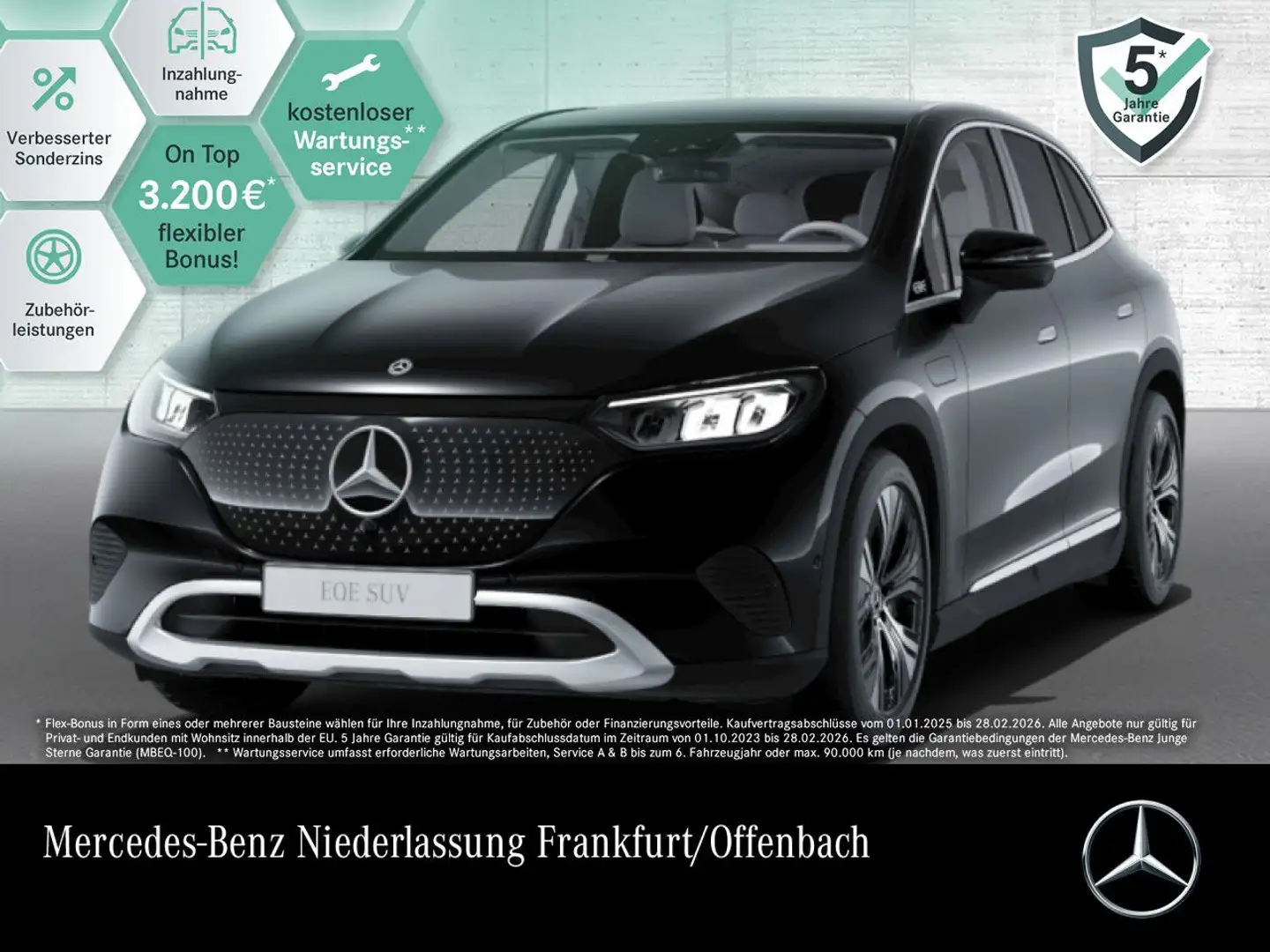 Mercedes-Benz EQE SUV EQE 300 AVANTG+360+AHK+LED+TOTW+KEYLESS Schwarz - 1