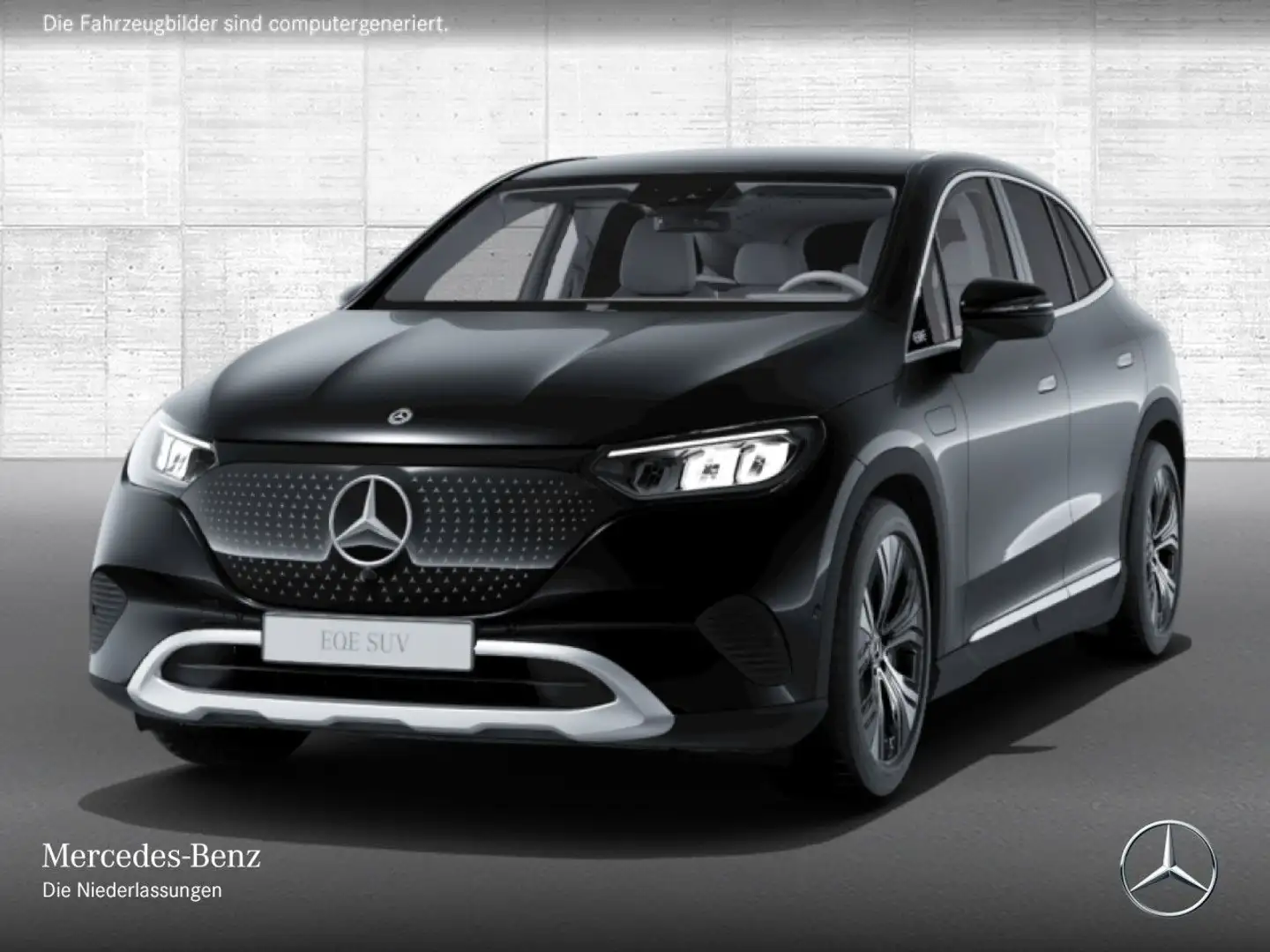 Mercedes-Benz EQE SUV EQE 300 AVANTG+360+AHK+LED+TOTW+KEYLESS Schwarz - 2