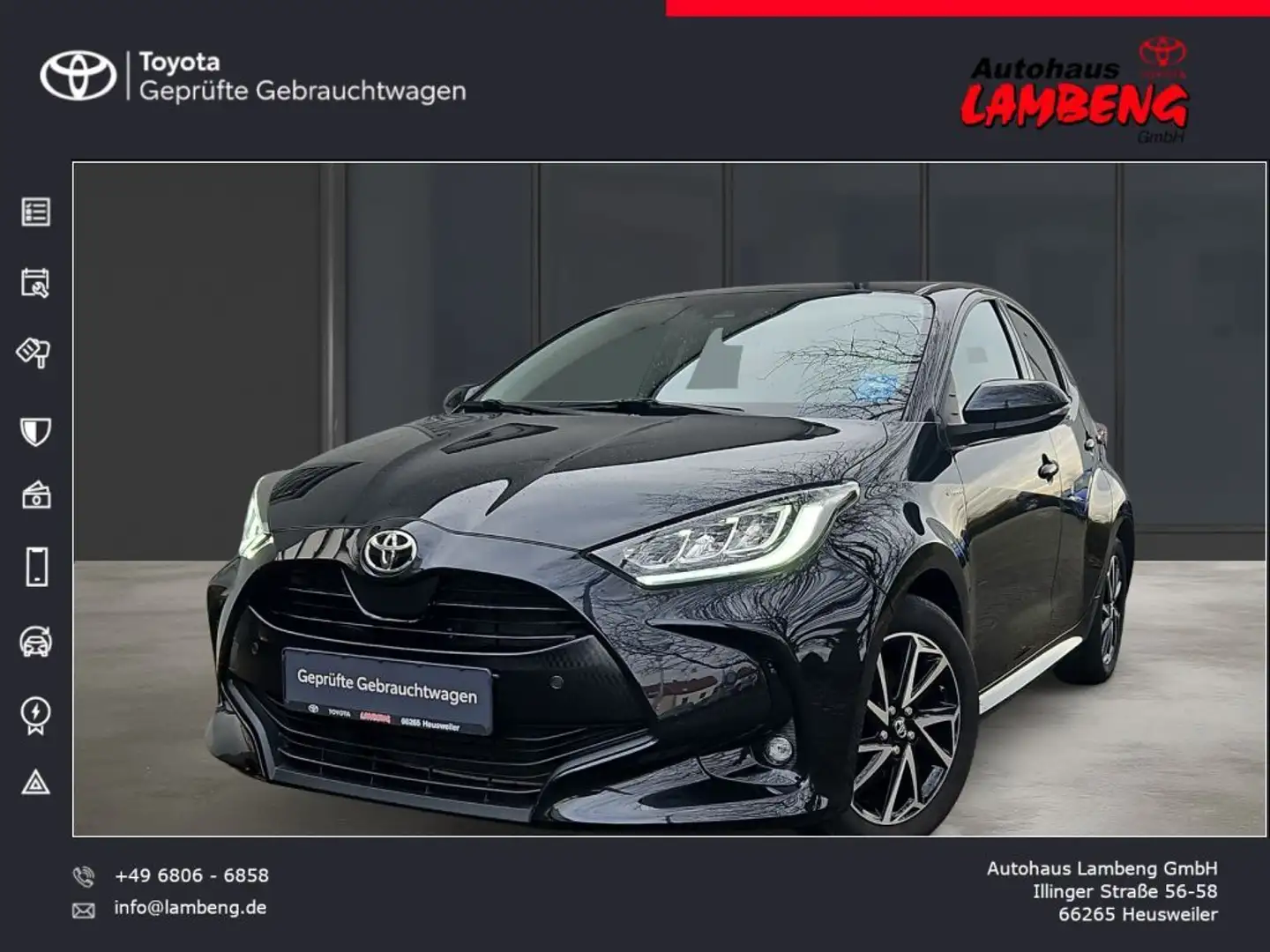 Toyota Yaris 1.5 VVT-i Team Deutschland Schwarz - 1