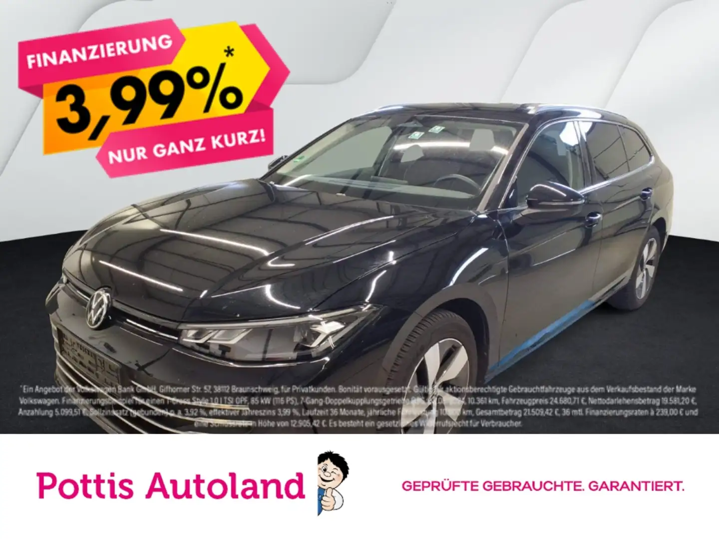 Volkswagen Passat Variant 1.5 eTSI DSG BUSINESS NAVI AHK KLIMA SHZG Schwarz - 1