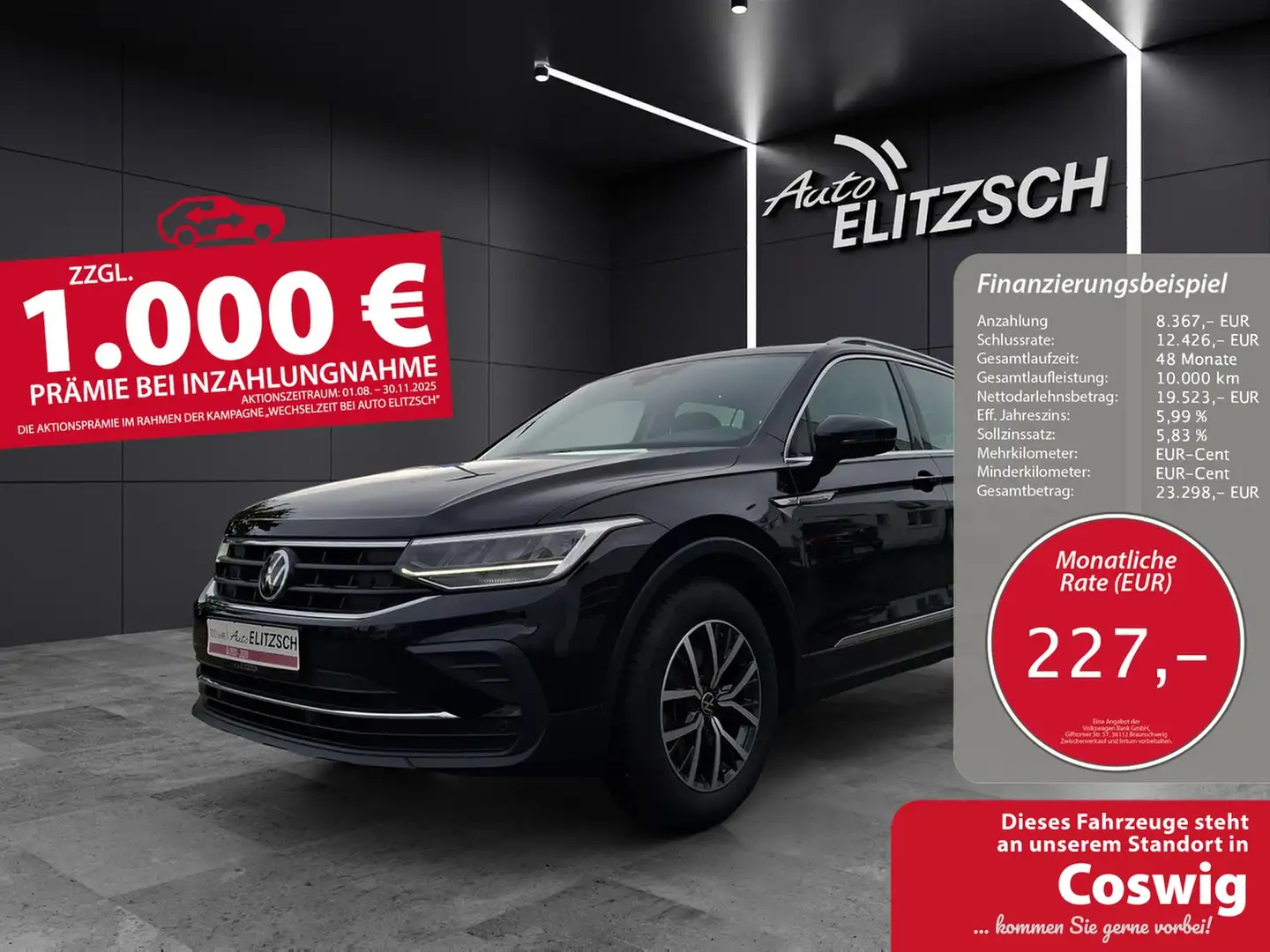 Volkswagen Tiguan TSI Life DSG LED Navi Pano ACC PDC SH Schwarz - 1
