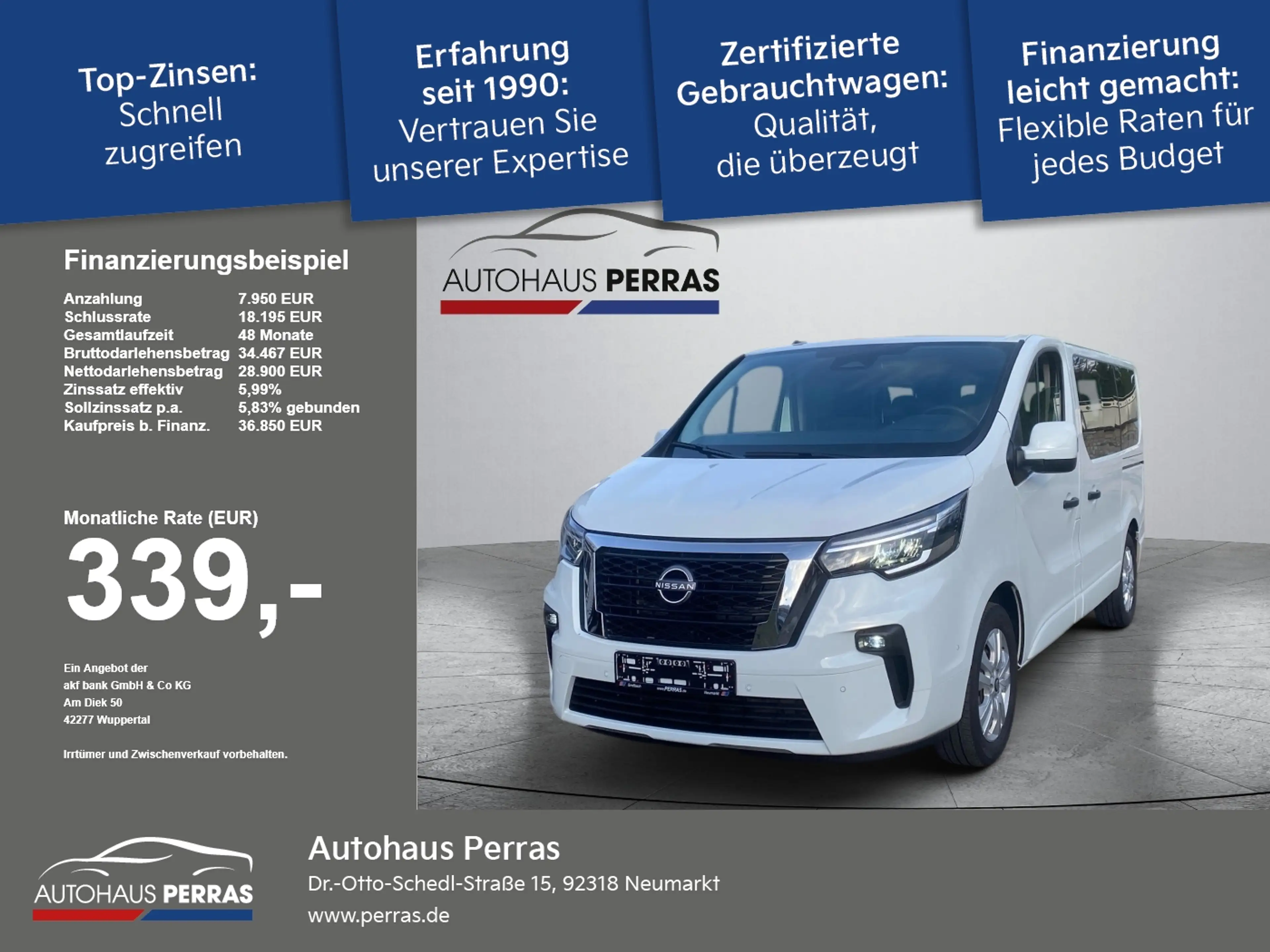 Nissan Primastar dCI 170 DCTTekna 9-Sitz 2ST HK BES+S L1H1 2.8t D