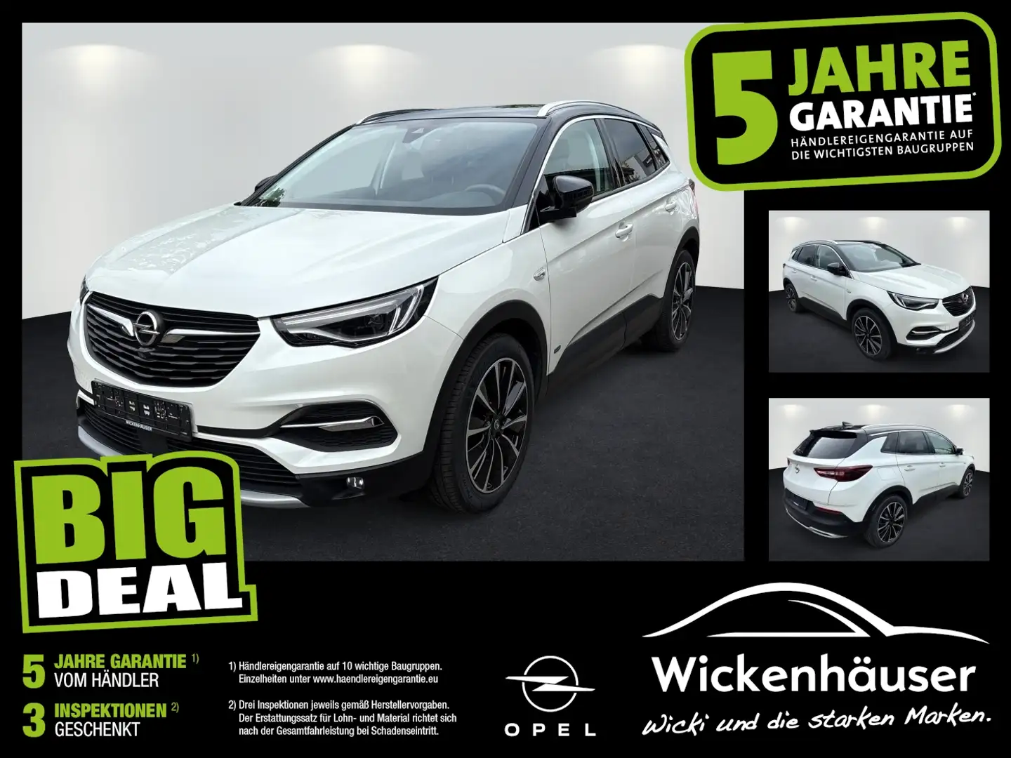Opel Grandland 1.6 Turbo Ultimate 4 FLA 360 ParkAss. Weiß - 1