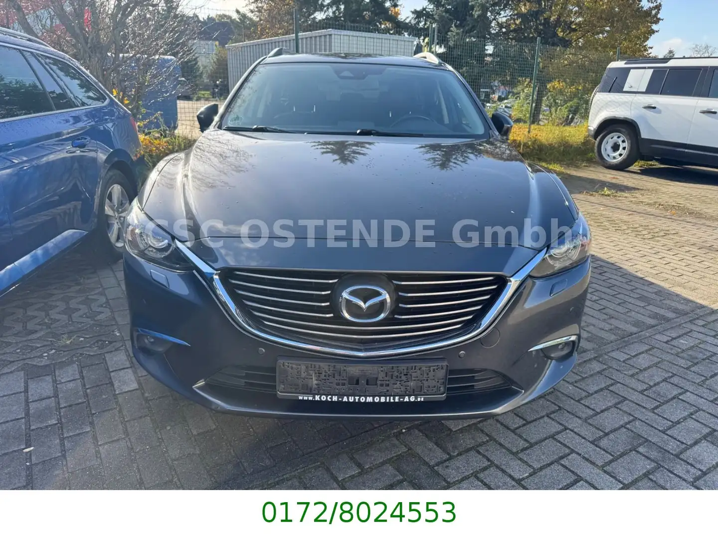 Mazda 6 Kombi Automatik NAVI XENON PDC SHZ 1.Hand Grijs - 2