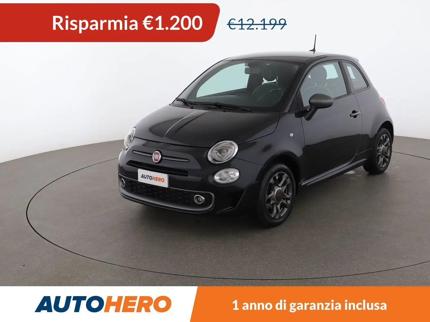 Fiat 500 1.0 Mild-Hybrid Sport MHEV Nero - 1