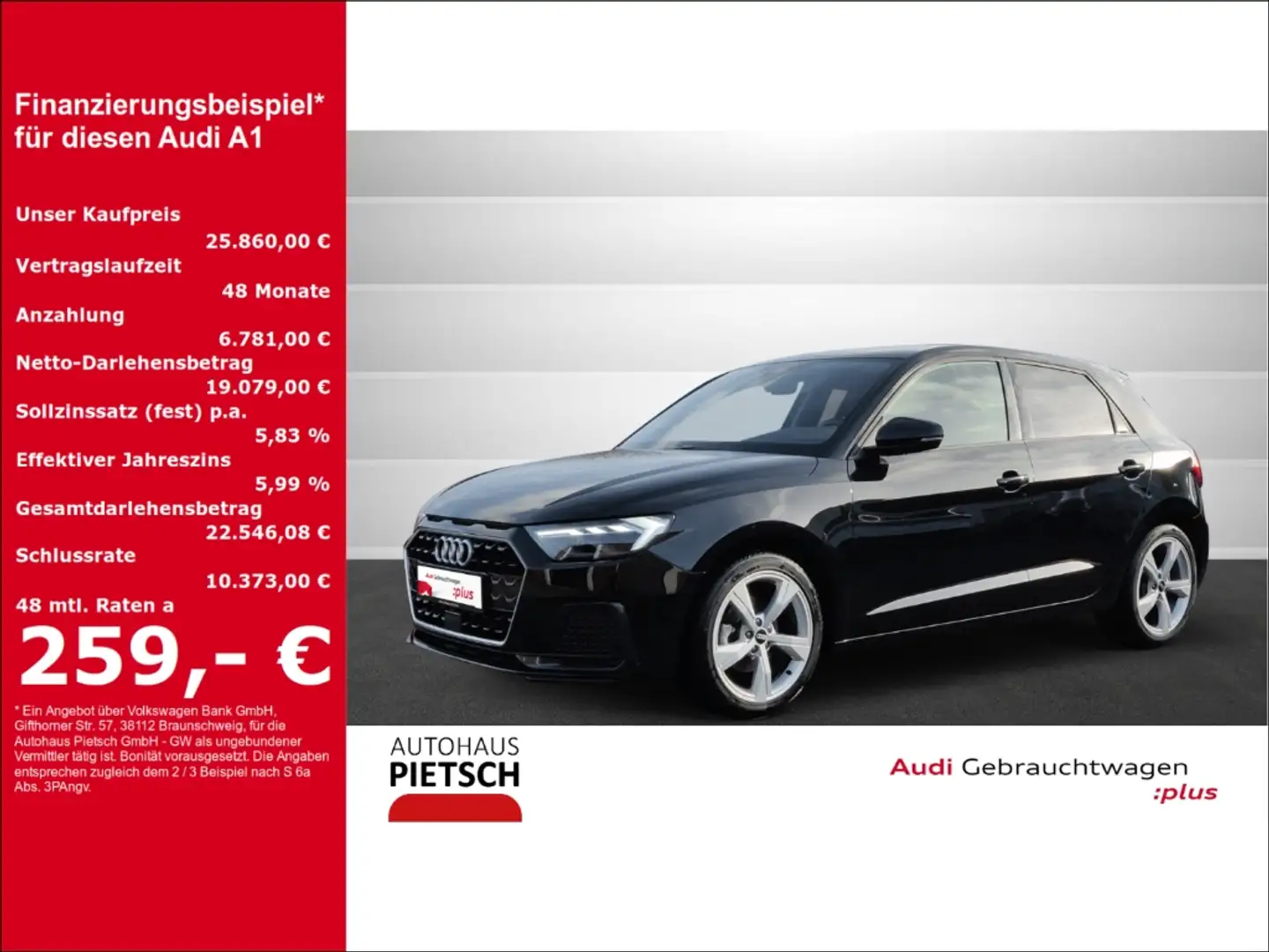 Audi A1 Sportback 35 TFSI Advanced LED ACC DigCockpit Schwarz - 1
