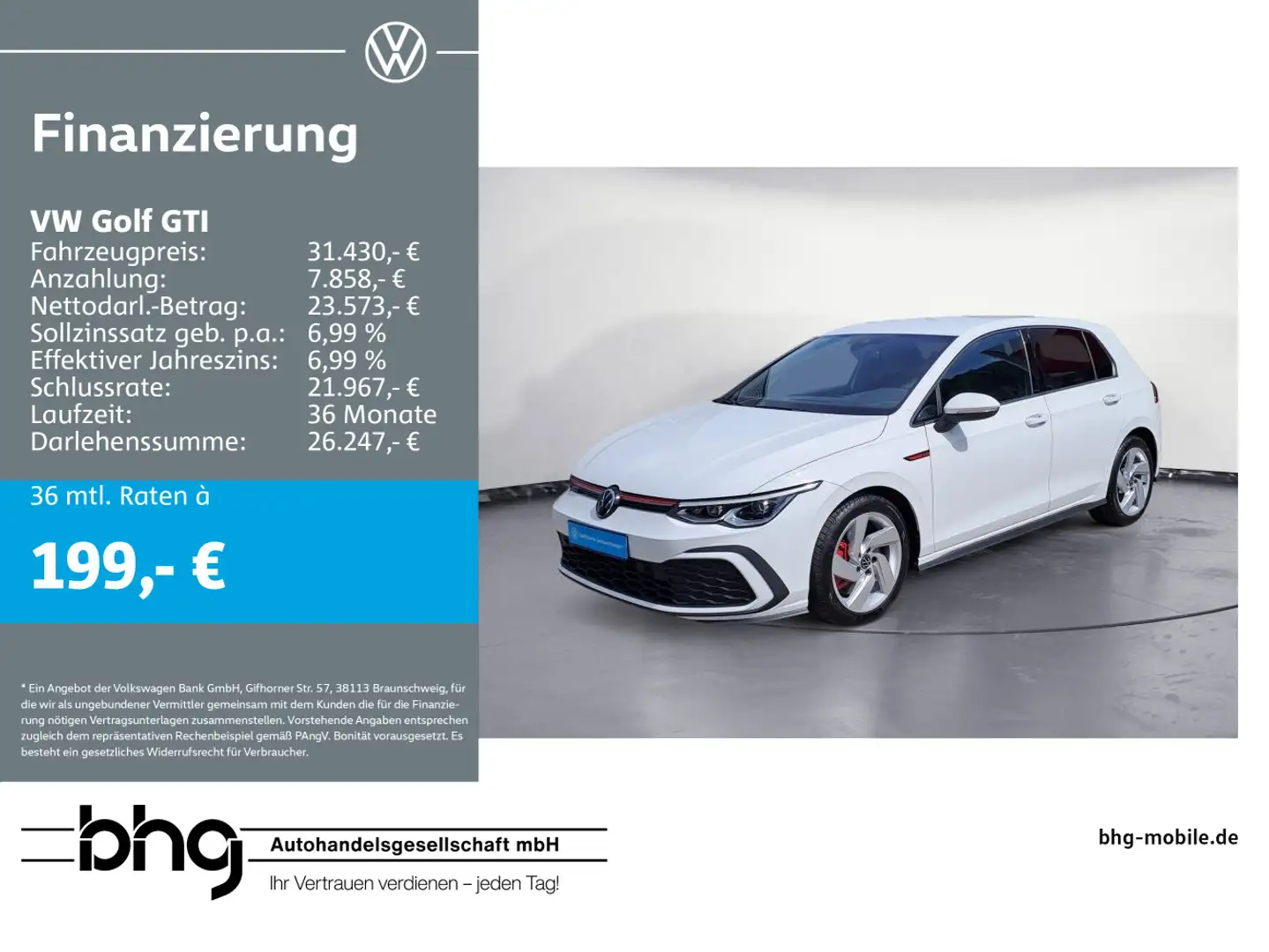 Volkswagen Golf GTI 2.0 TSI DSG Standheizung Klima Weiß - 1