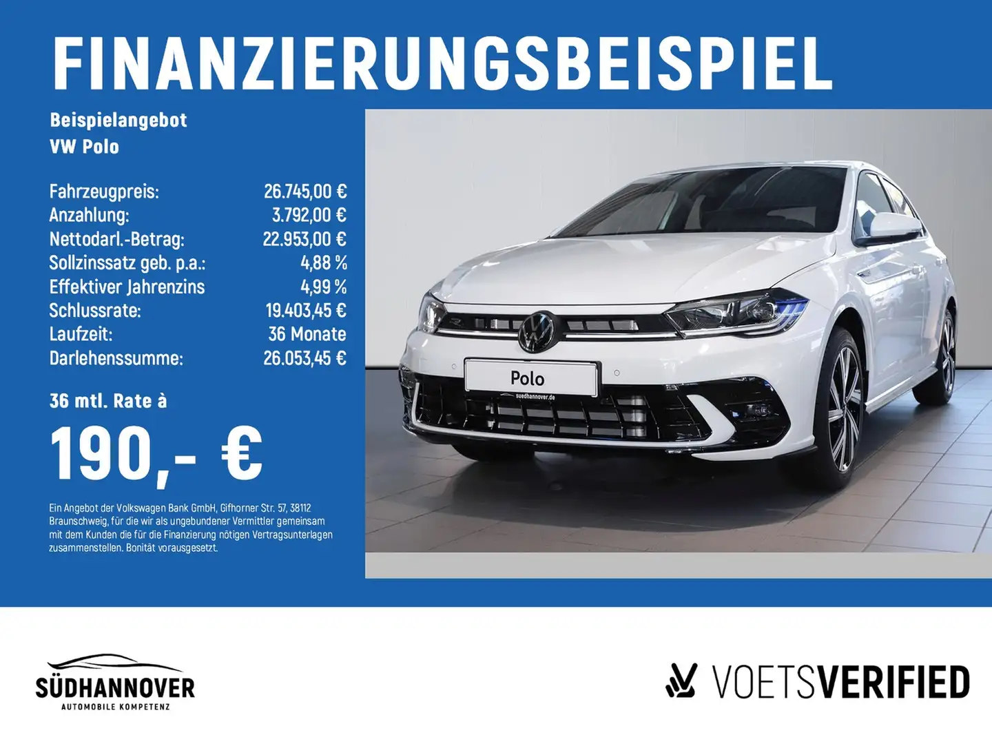 Volkswagen Polo R-Line 1.0 TSI DSG NAVI+LED+SHZ+PDC+KAMERA Weiß - 2