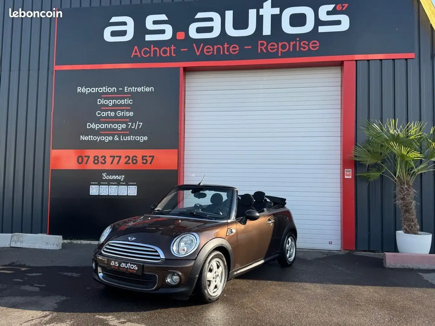 MINI One Cabriolet LCI 1.6 I 98 CV semi cuir- siège chauffant régulateur - 1