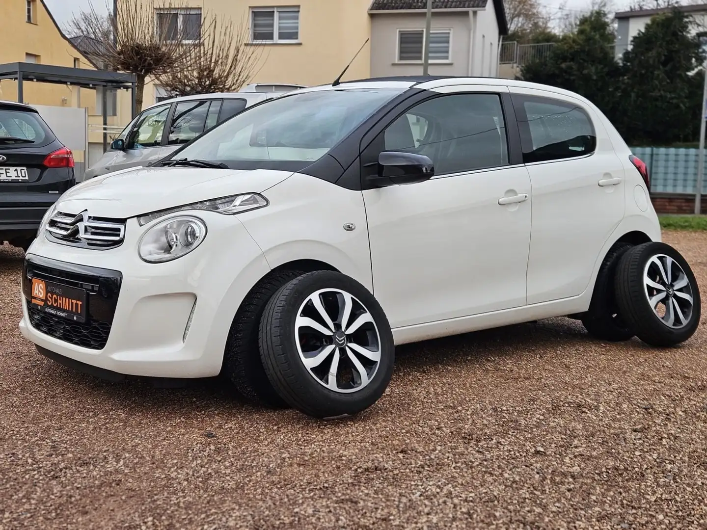 Citroen C1 5Türen +Falttach+TÜV+Garantie+Klima Weiß - 1