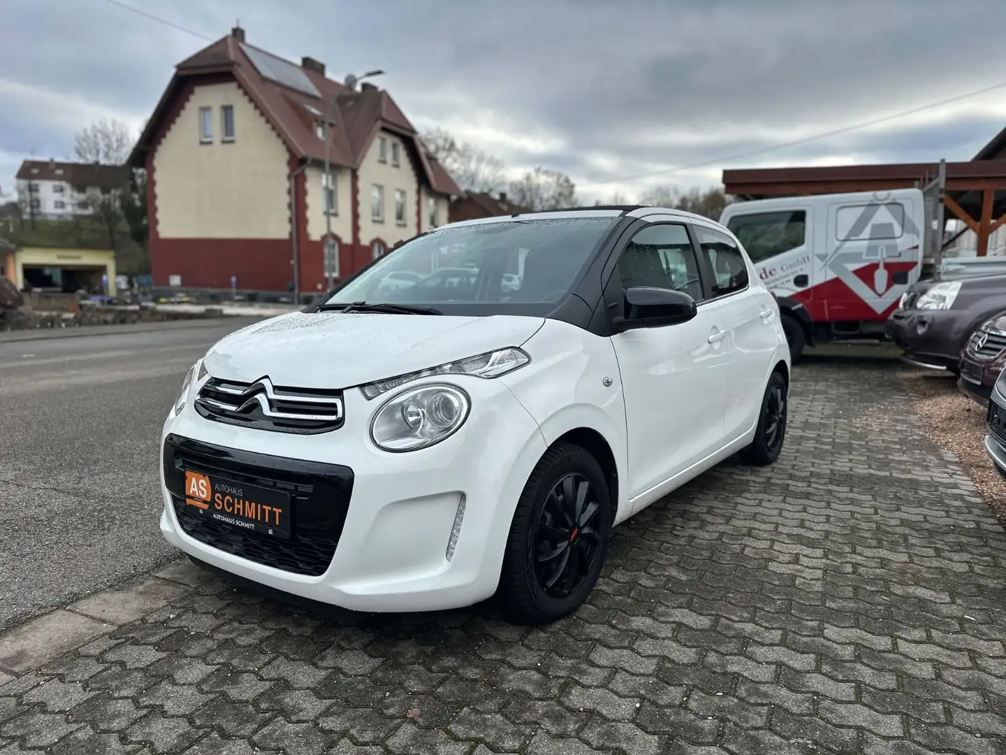 Citroen C1 5Türen +Falttach+TÜV+Garantie+Klima Weiß - 2
