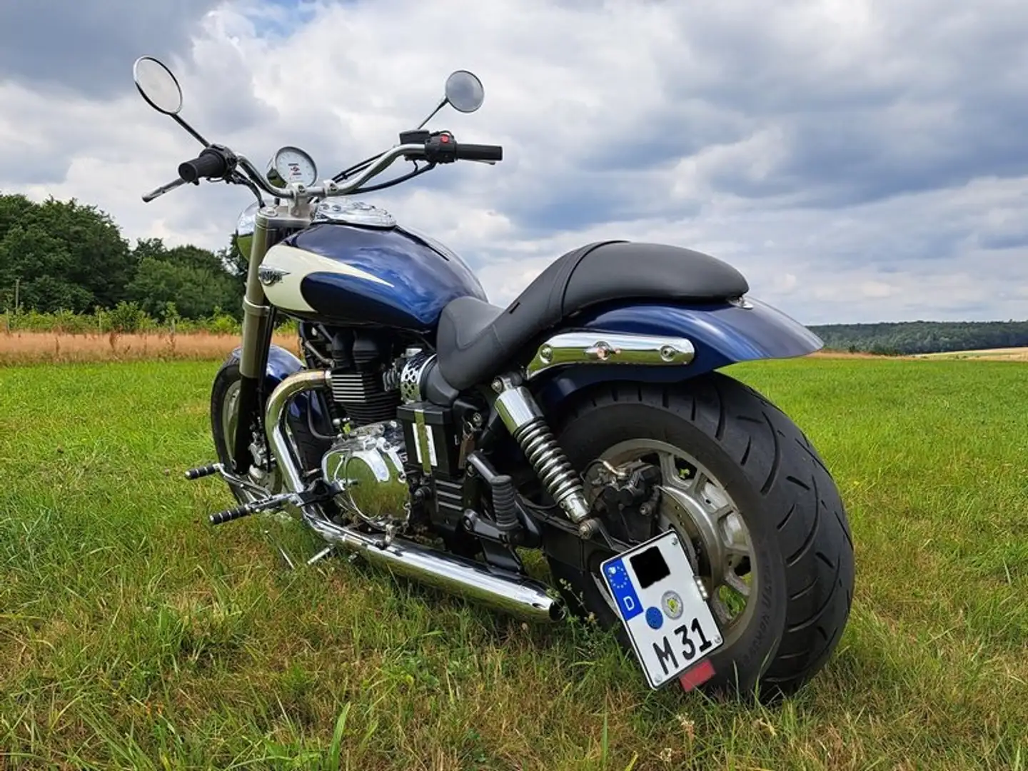 Triumph America LT 986 MK 2 Bleu - 2