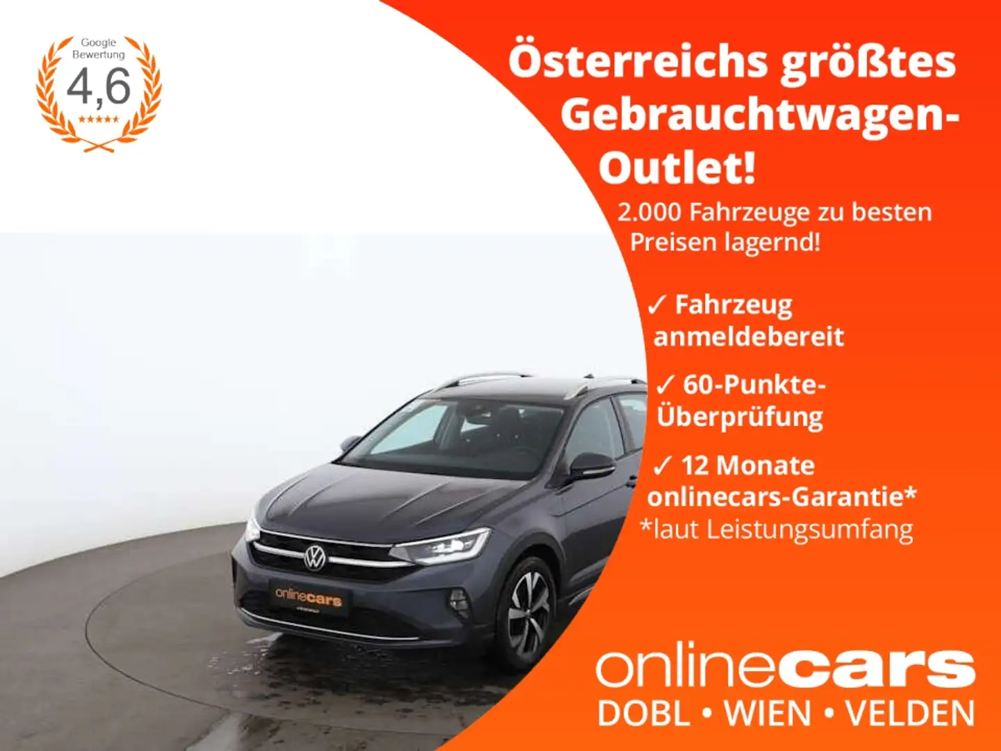 Volkswagen Taigo 1.0 TSI Style Aut MATRIX RADAR LEDER R-CAM Grau - 1