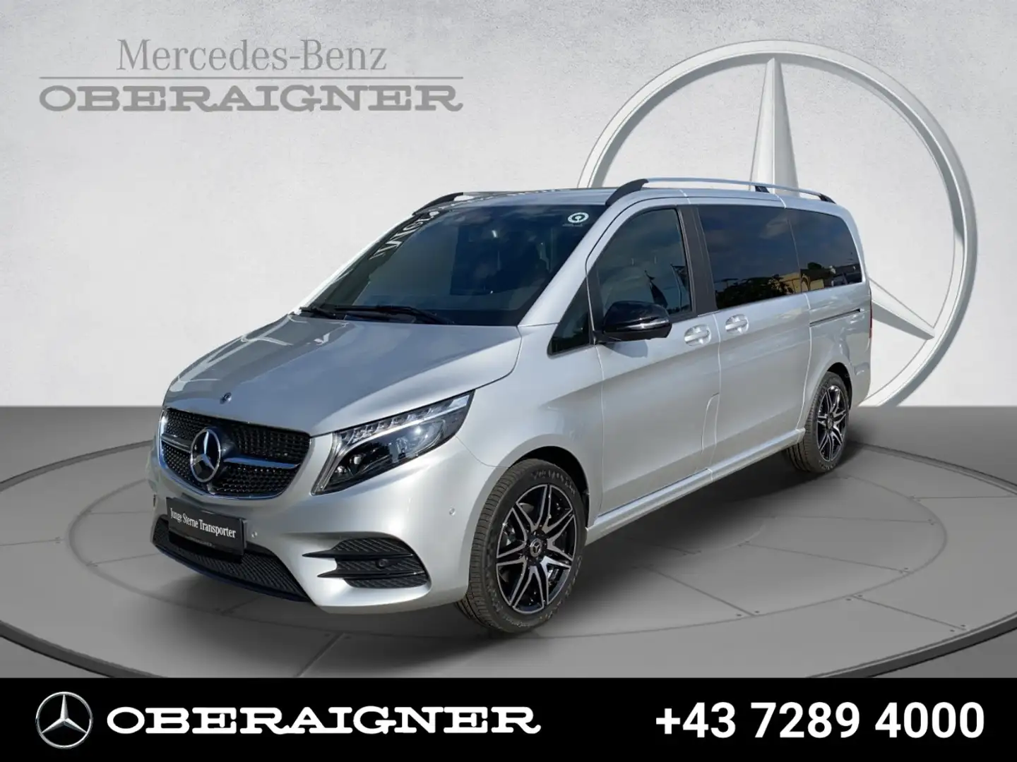 Mercedes-Benz V 300 d 4MATIC EXCLUSIVE Lang AMG Night Pano Argent - 2