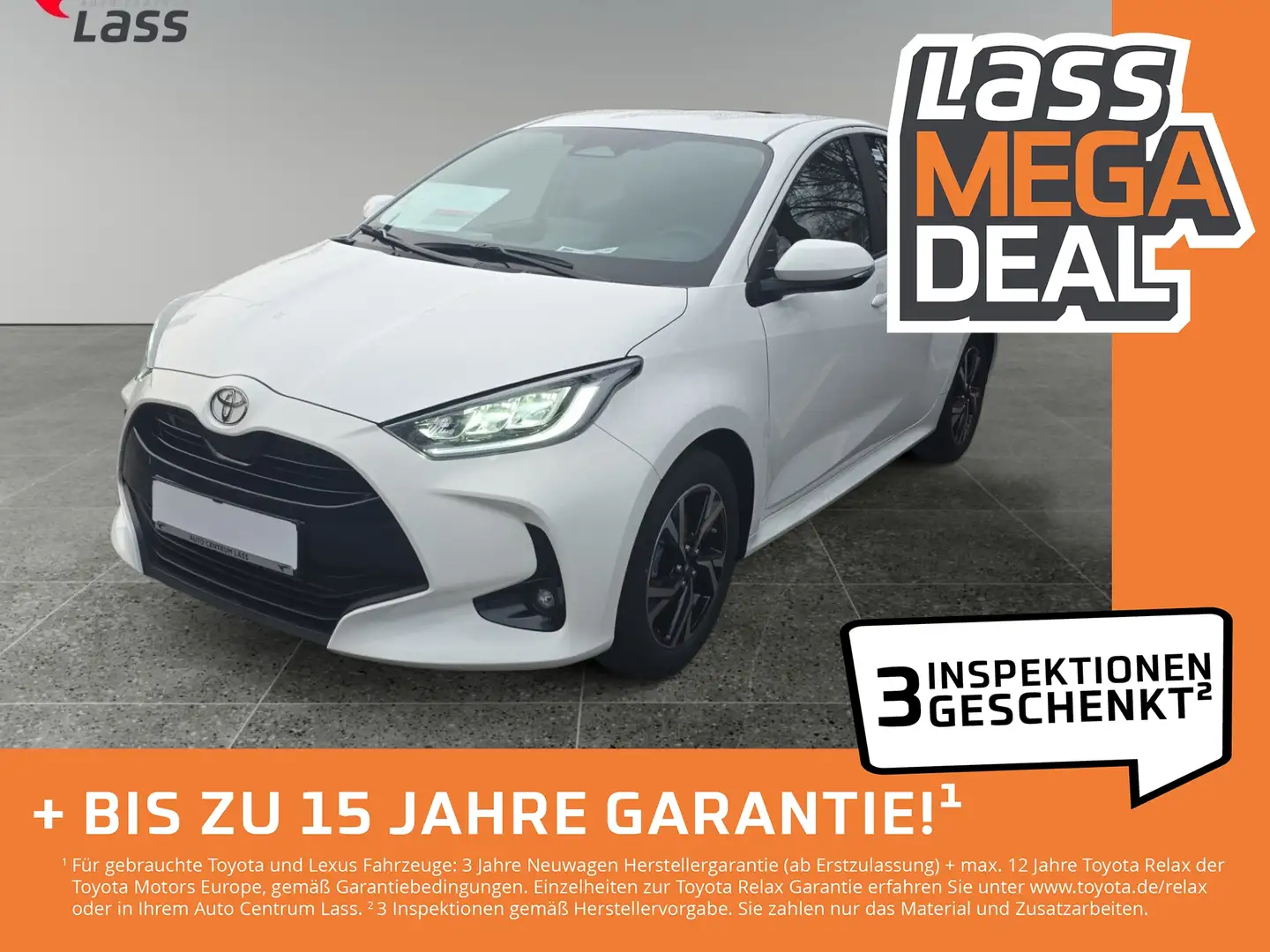 Toyota Yaris 1.5 Hybrid Teamplayer ACC Kamera SmartKey Weiß - 1