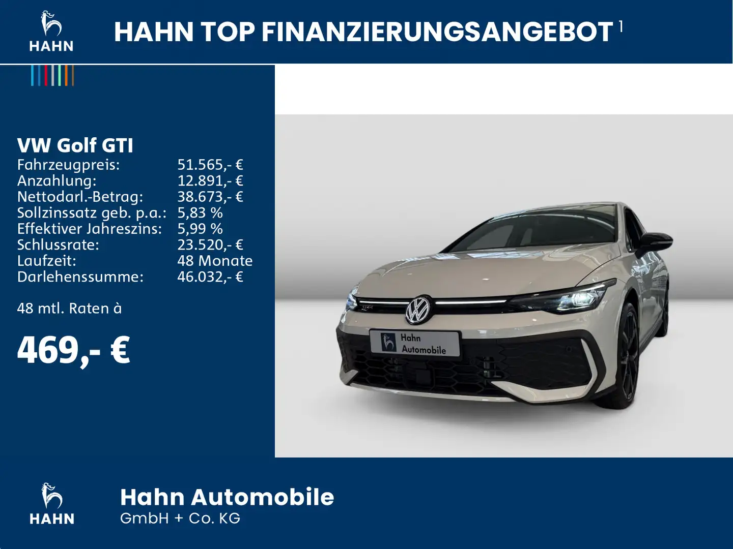 Volkswagen Golf GTI 2,0 l TSI 265PS DSG Navi HUD IQ-Light Bianco - 2