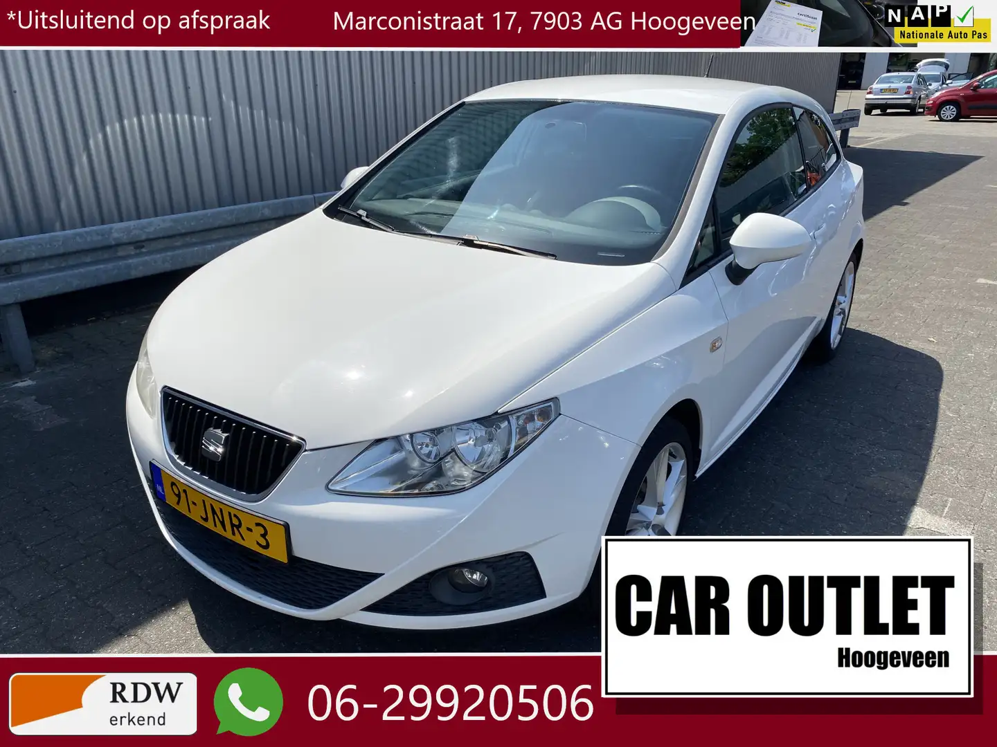 SEAT Ibiza SC 1.6 Sport A/C, CC, LM, nw. APK – Inruil Mogelij Wit - 1