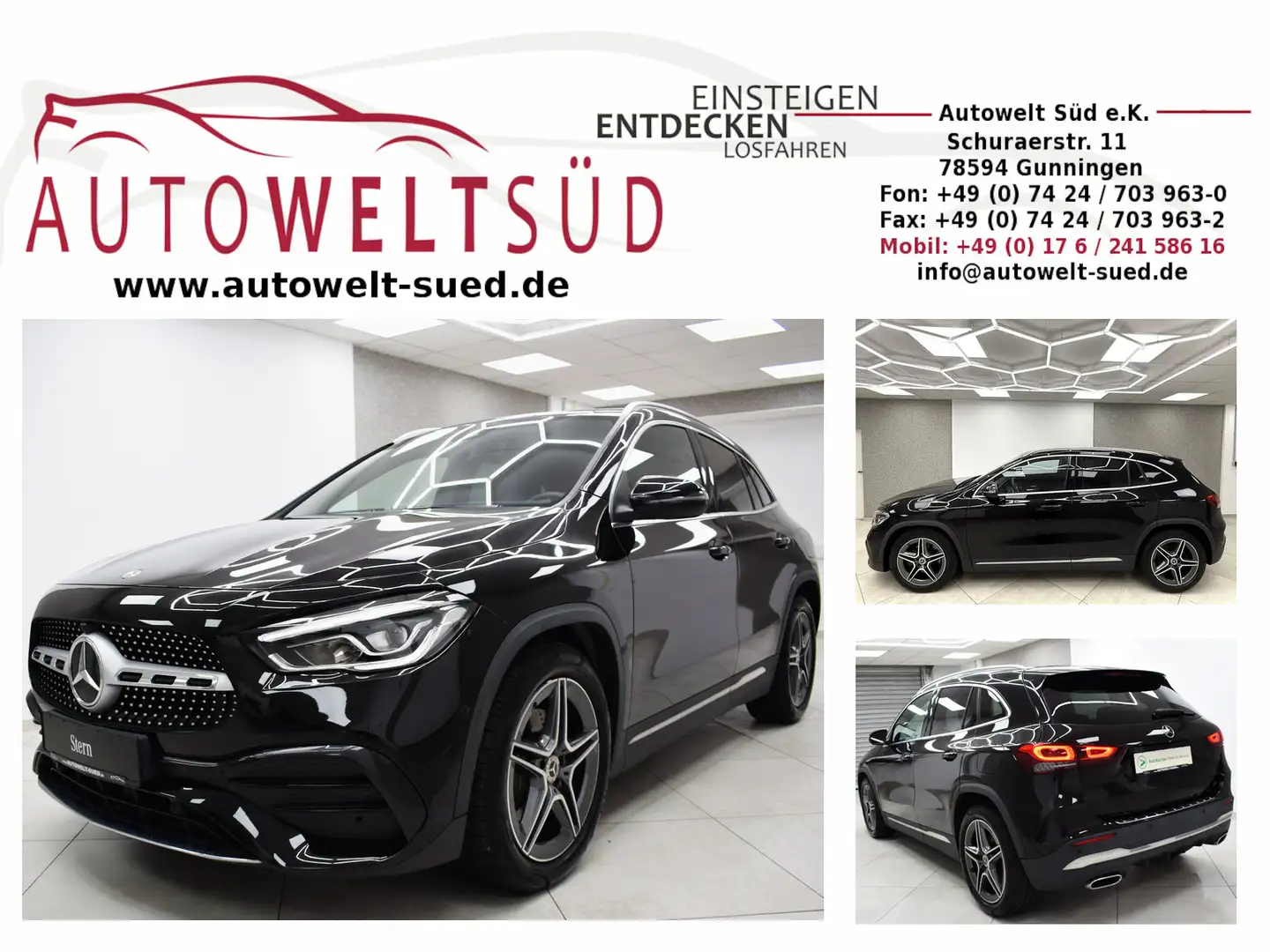 Mercedes-Benz GLA 200 AMG Sport Wide MBUX LED RCam ElHeck ParkAssist Noir - 1