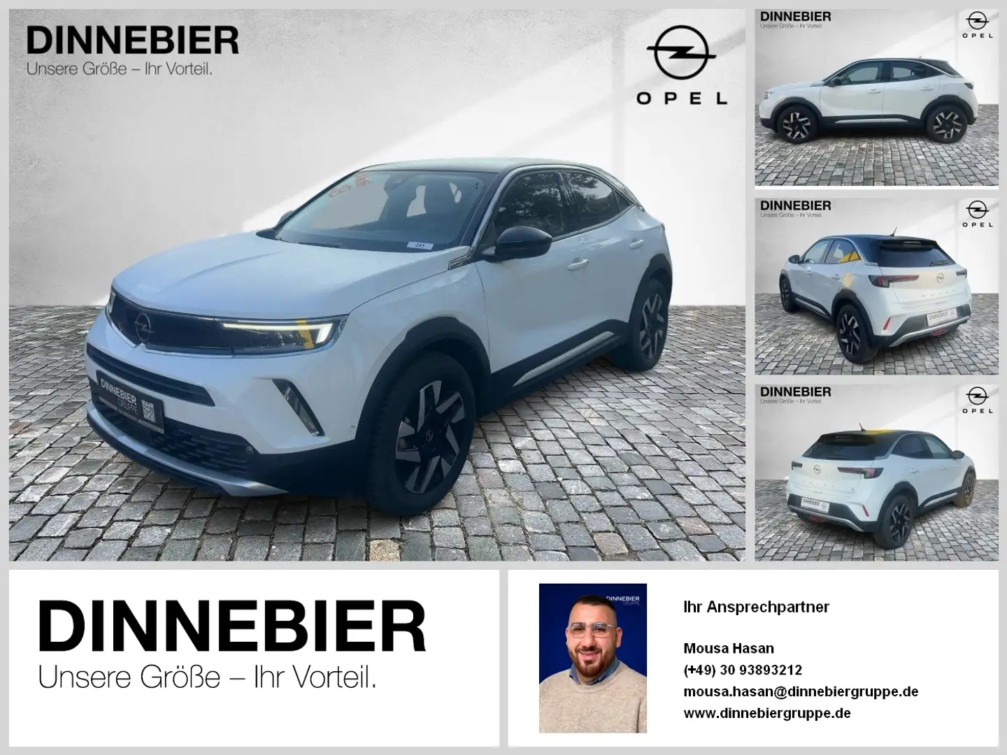 Opel Mokka-E Elegance *LED+KLIMA+SITZHEIZUNG+RFK* Weiß - 1