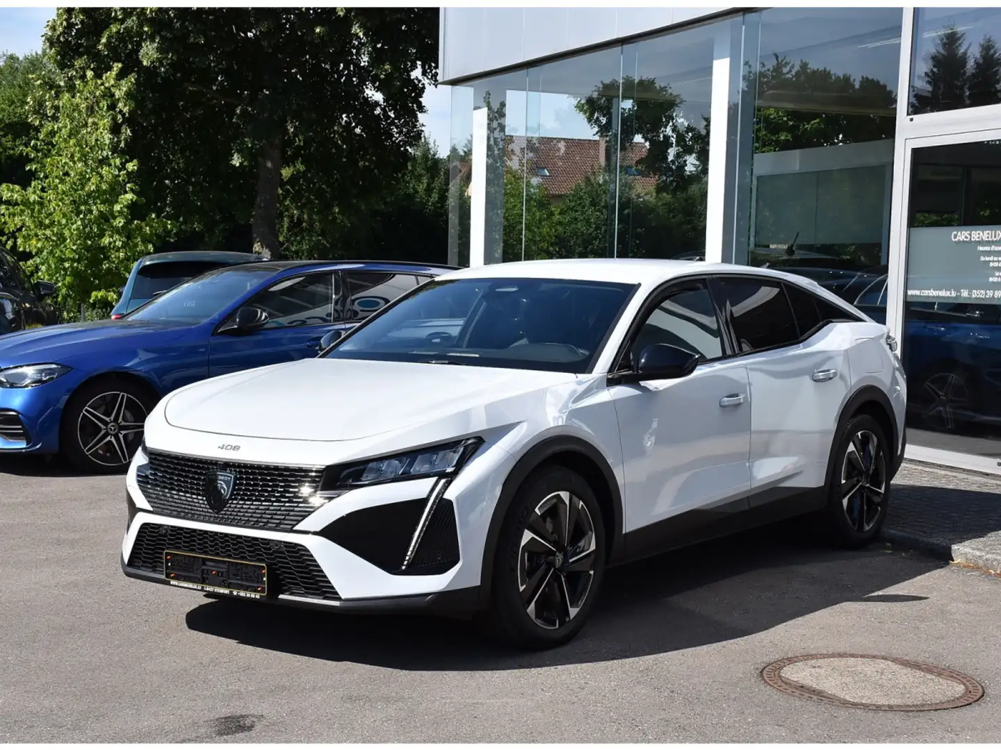 Peugeot 408 1.6 PHEV Hybride EAT8 Allure GPS LANE CAM360 1° M. Blanc - 2