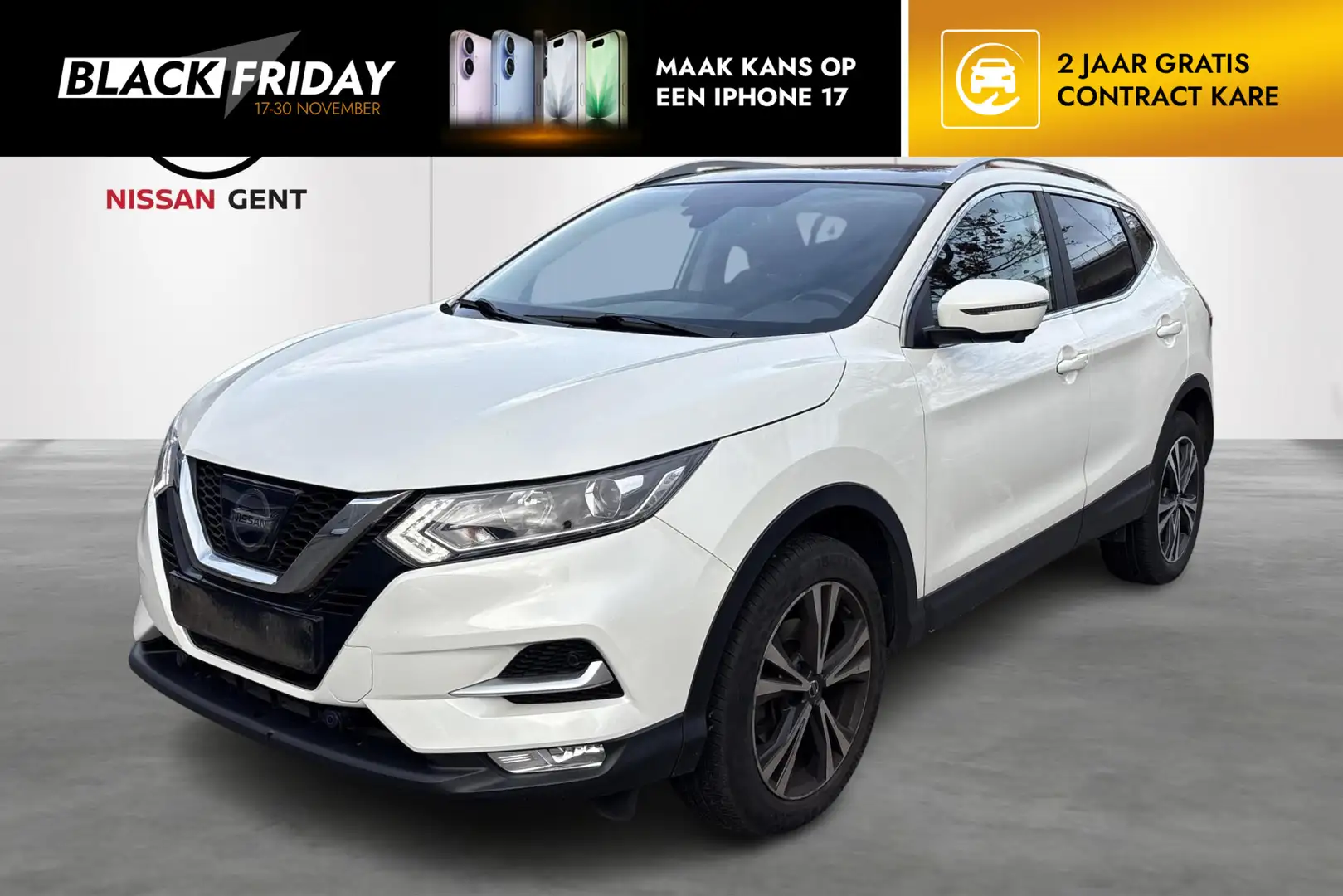 Nissan Qashqai GPS+360°CAMERA+AUTOM AIRCO BENZINE + GARANTIE Wit - 1
