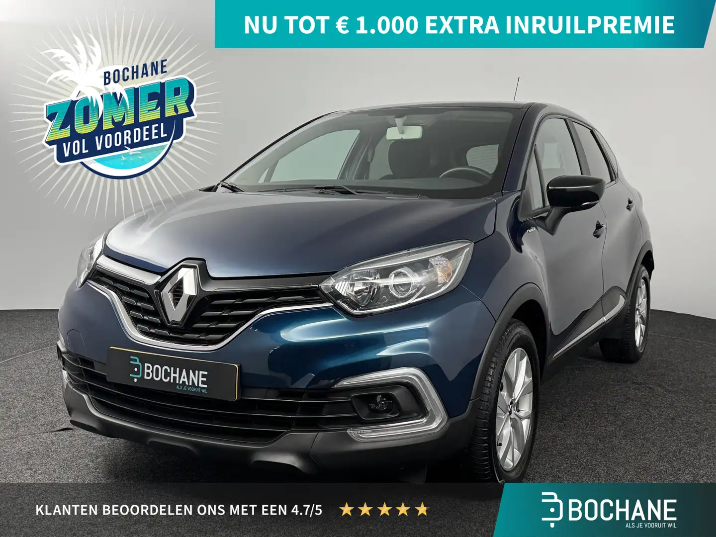 Renault Captur 0.9 TCe Limited | Navigatie | Key-less | Airco | P Blauw - 1