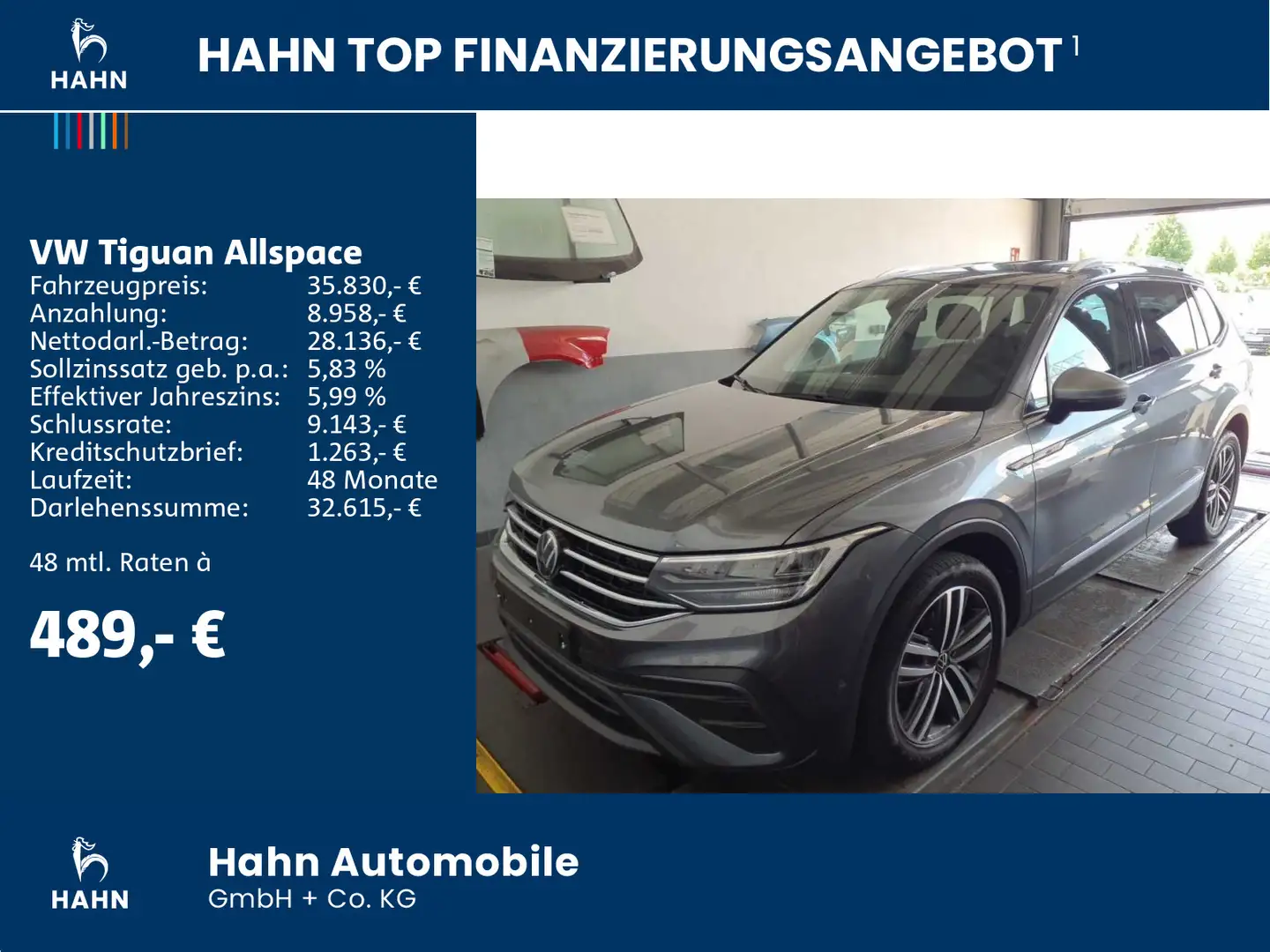 Volkswagen Tiguan Allspace Life 2.0TDI DSG AHK CAM LED HUD Grau - 2