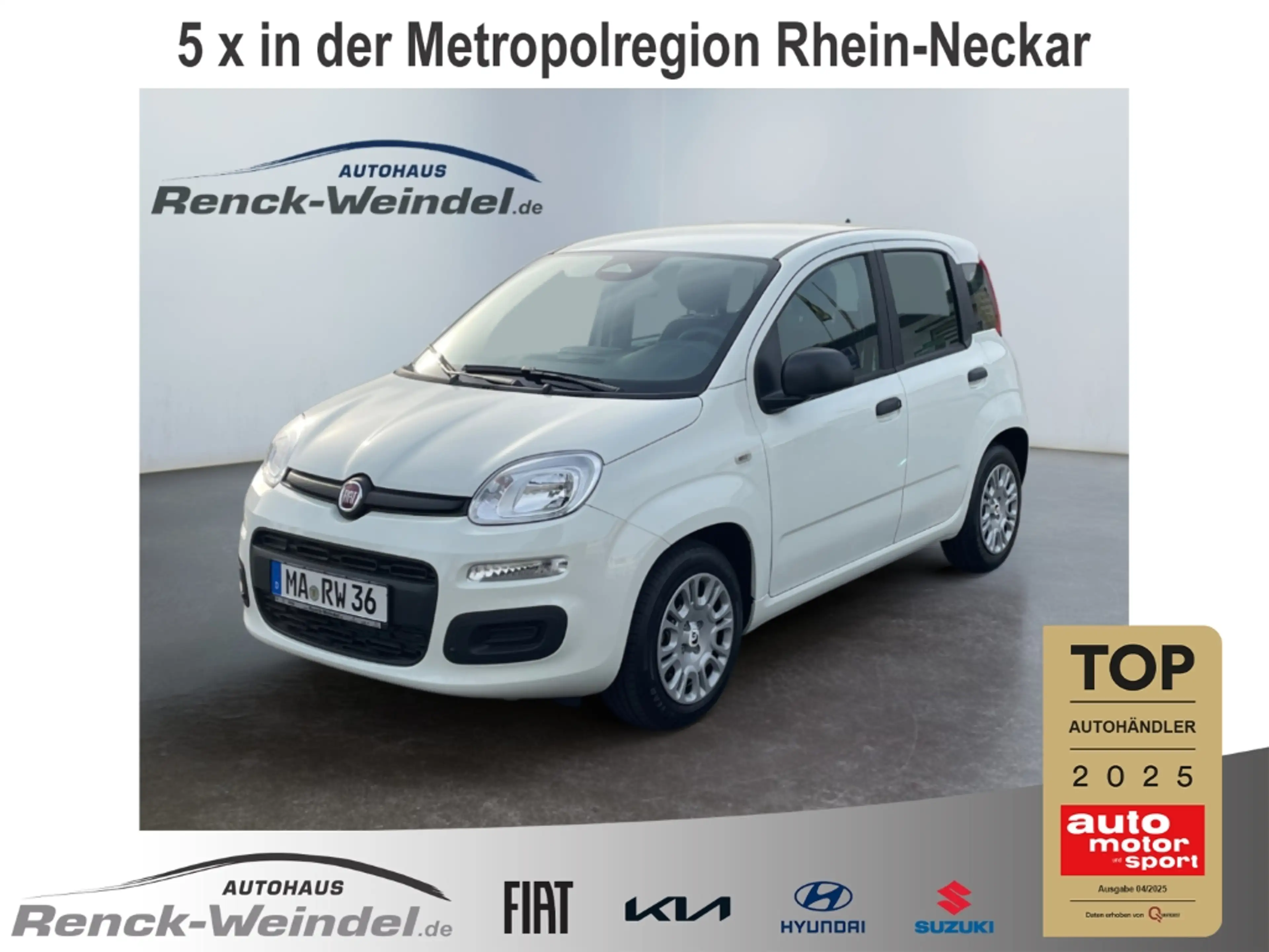 Fiat New Panda 1.0 Pop Klima Digitales Cockpit Verkehrszeichenerk