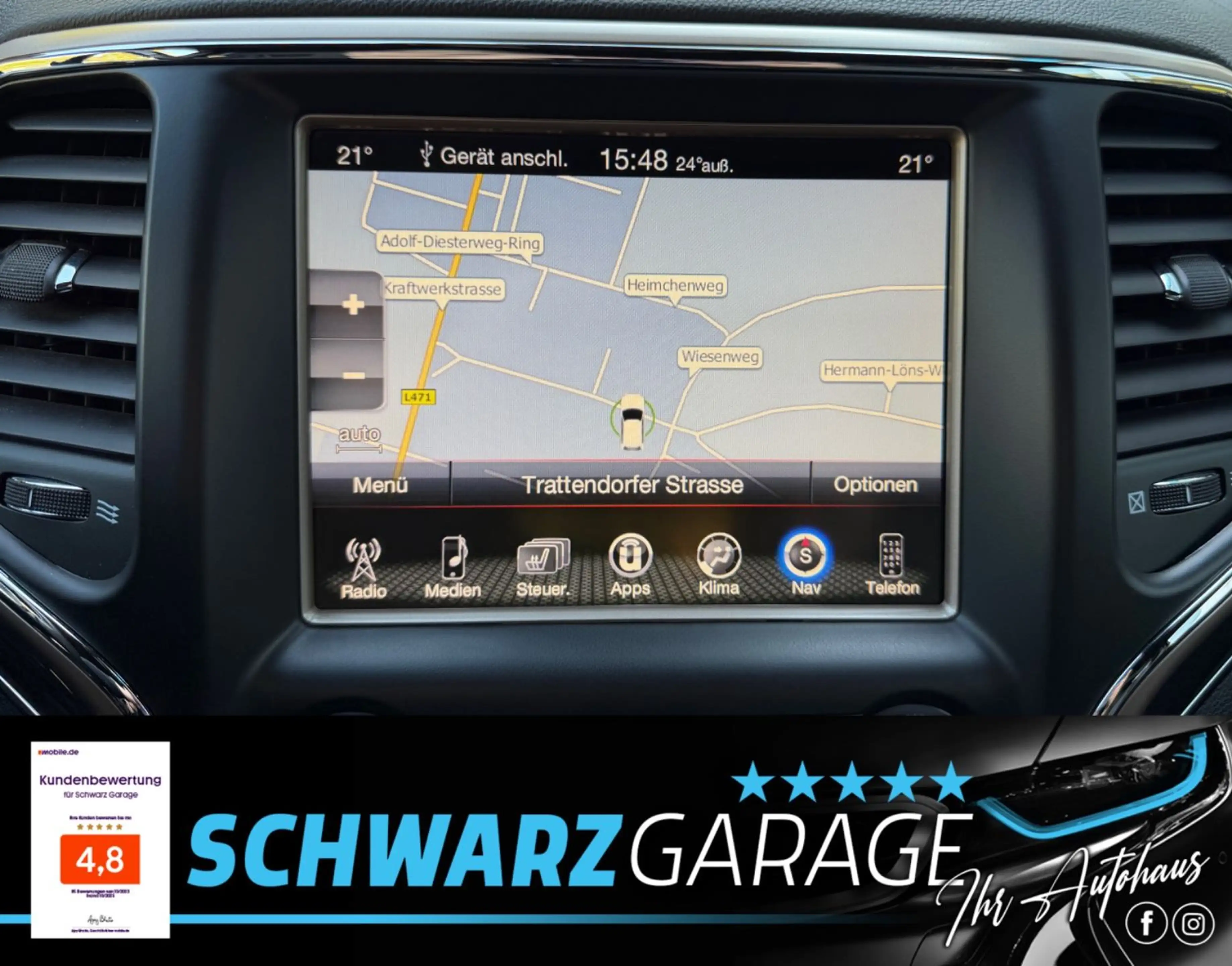 Jeep Grand Cherokee 3.0 CRD Overland*1.HAND*NAVI*SHZ* — photo 15