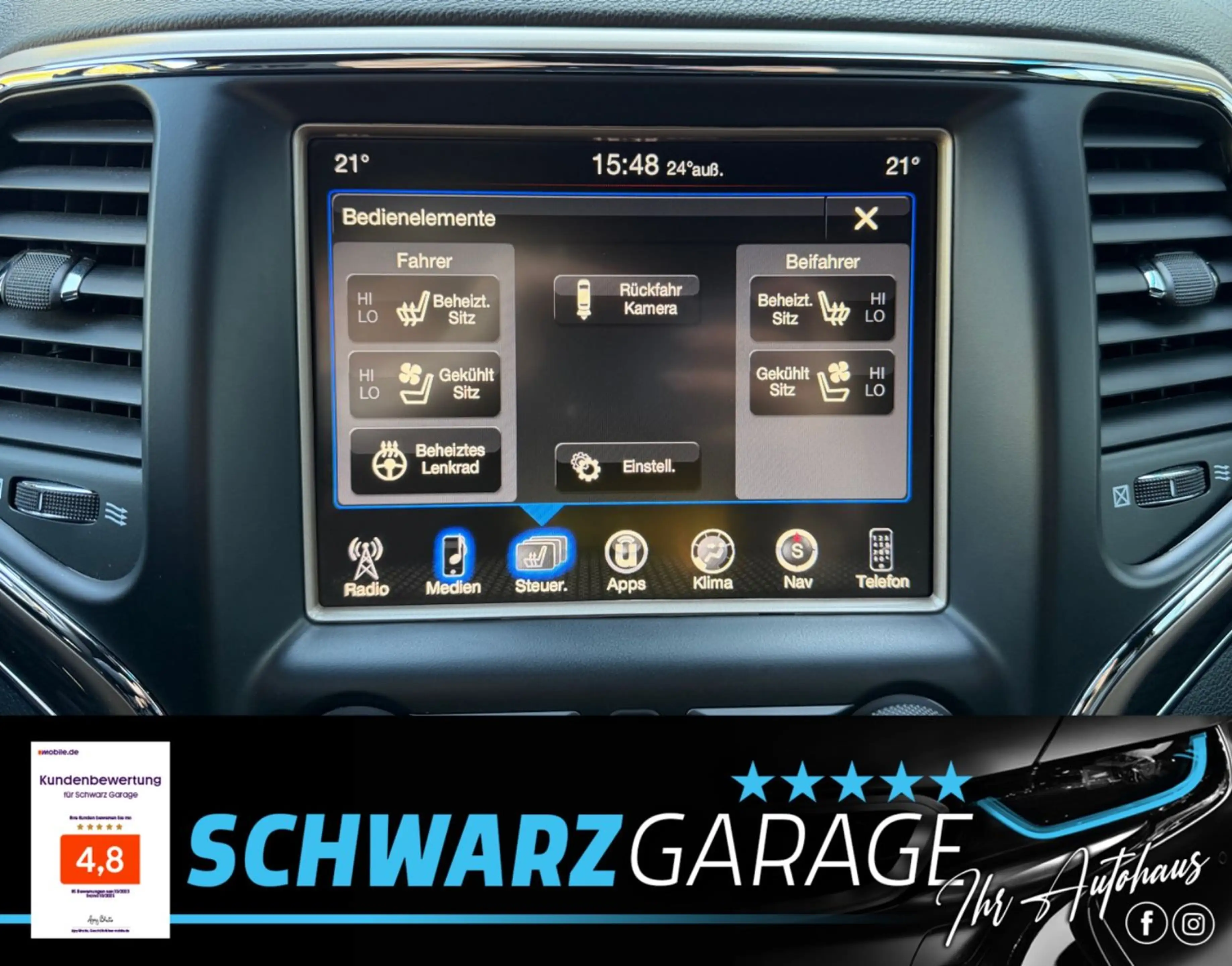 Jeep Grand Cherokee 3.0 CRD Overland*1.HAND*NAVI*SHZ* — photo 12