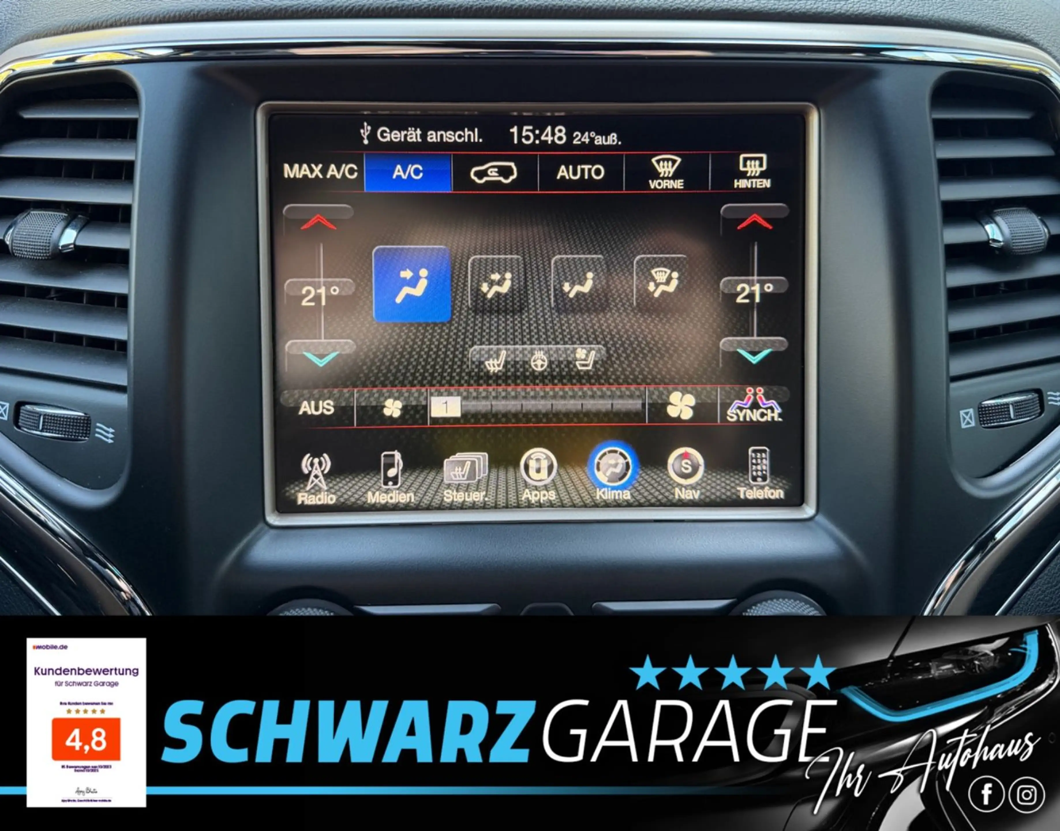 Jeep Grand Cherokee 3.0 CRD Overland*1.HAND*NAVI*SHZ* — photo 14