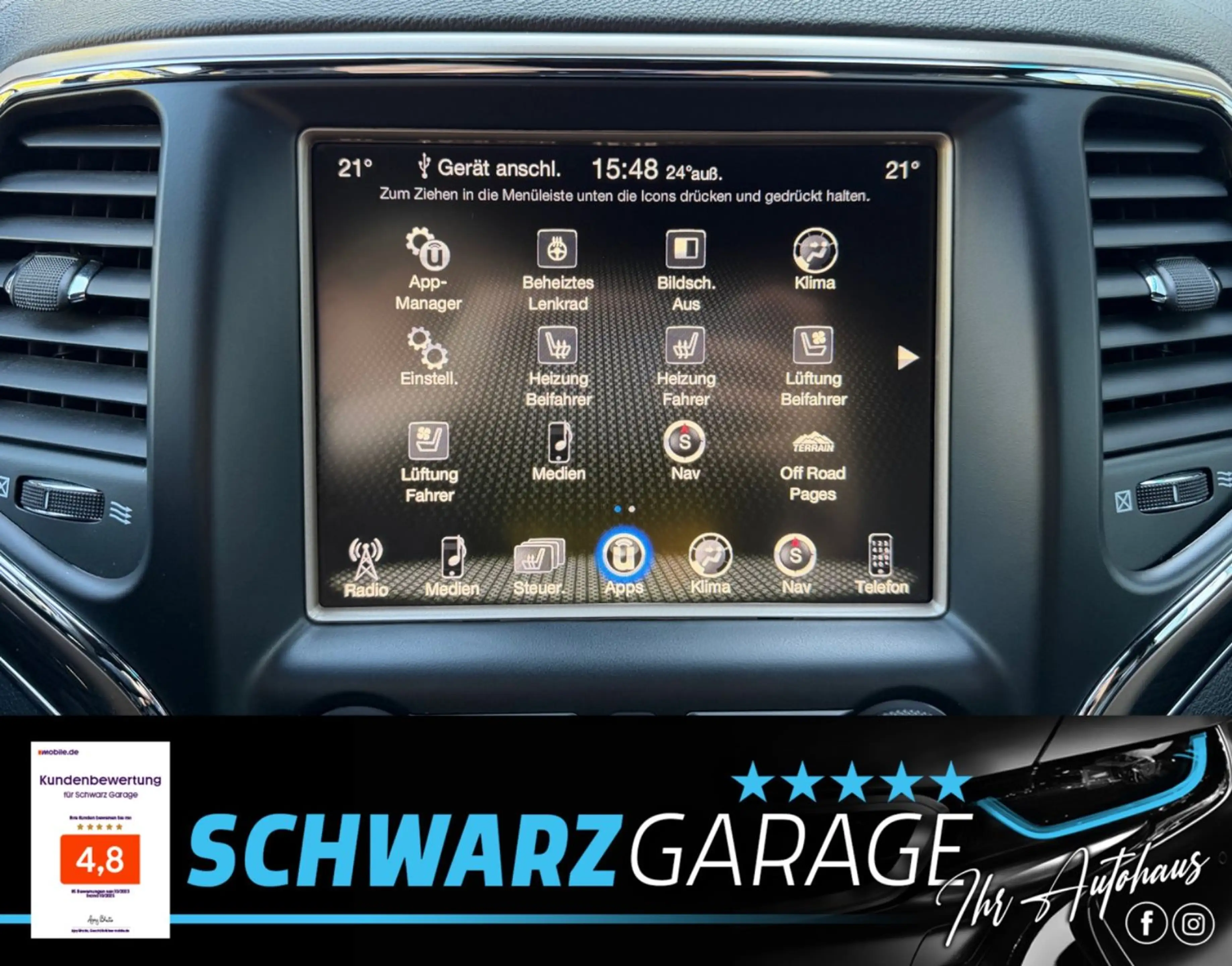 Jeep Grand Cherokee 3.0 CRD Overland*1.HAND*NAVI*SHZ* — photo 13