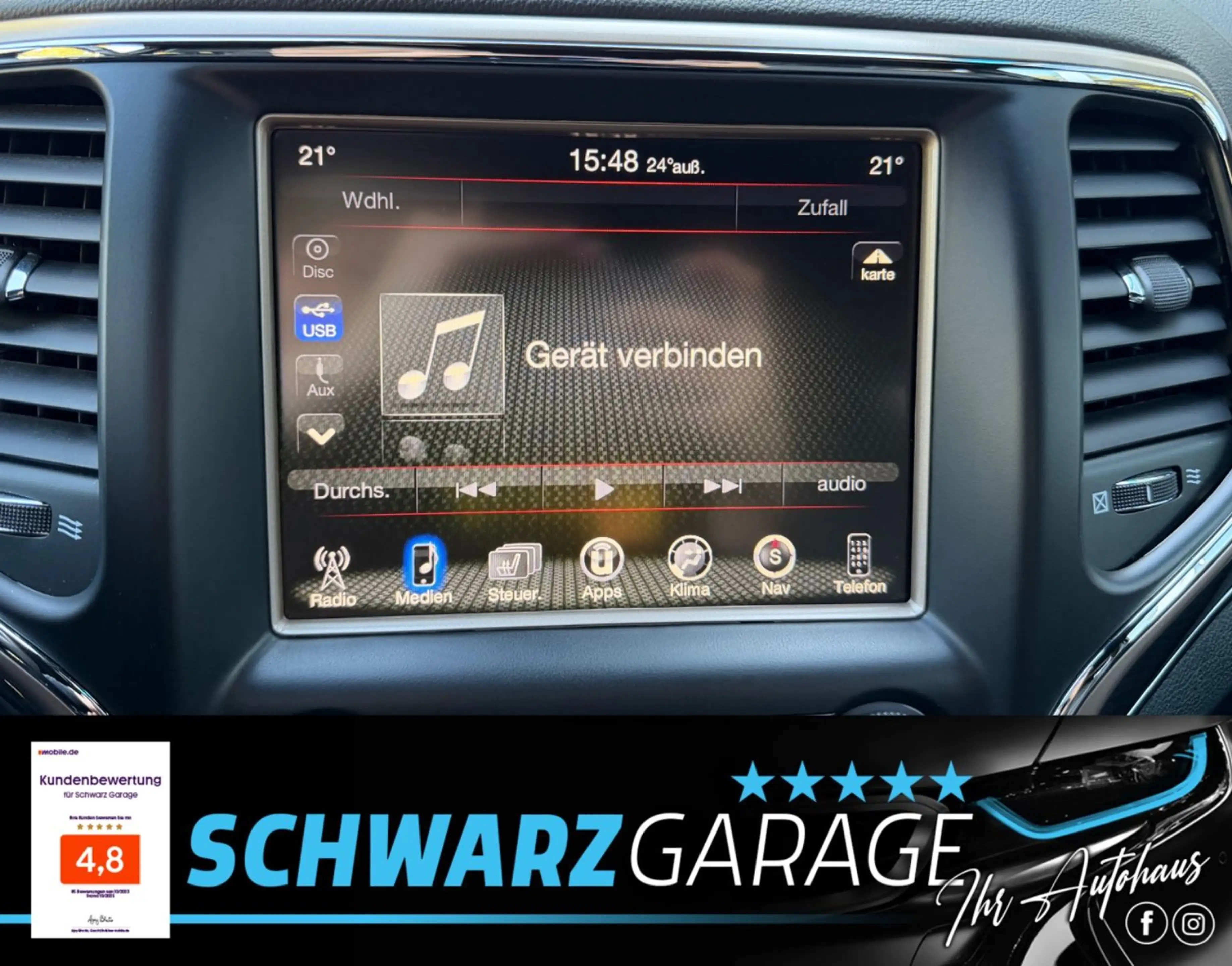 Jeep Grand Cherokee 3.0 CRD Overland*1.HAND*NAVI*SHZ* — photo 11