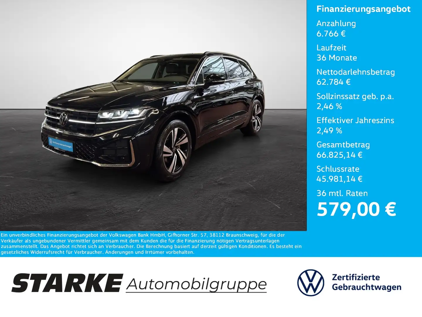 Volkswagen Touareg 3.0 TDI 4M R-Line Schwarz - 1