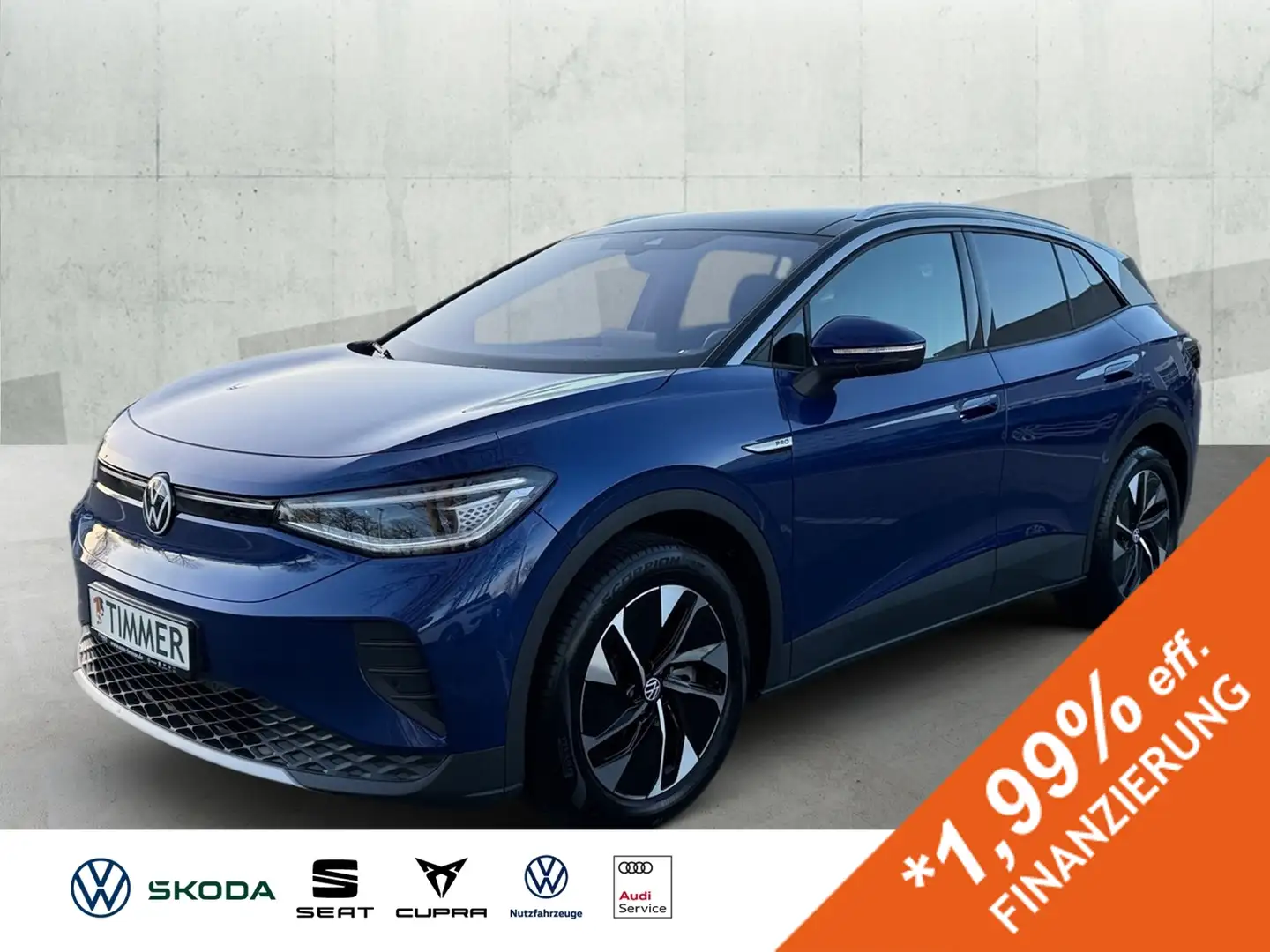 Volkswagen ID.4 PRO PERF. 82 kWh +AHK +IQ.LIGHT +360° +PANO +ACC Blau - 1