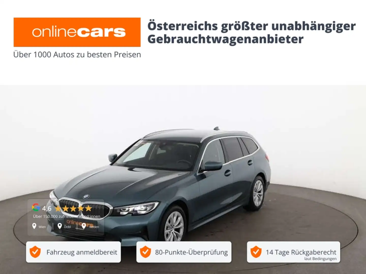 BMW 318 d Touring Advantage Aut LED LEDER NAVI MEMORY Blau - 1