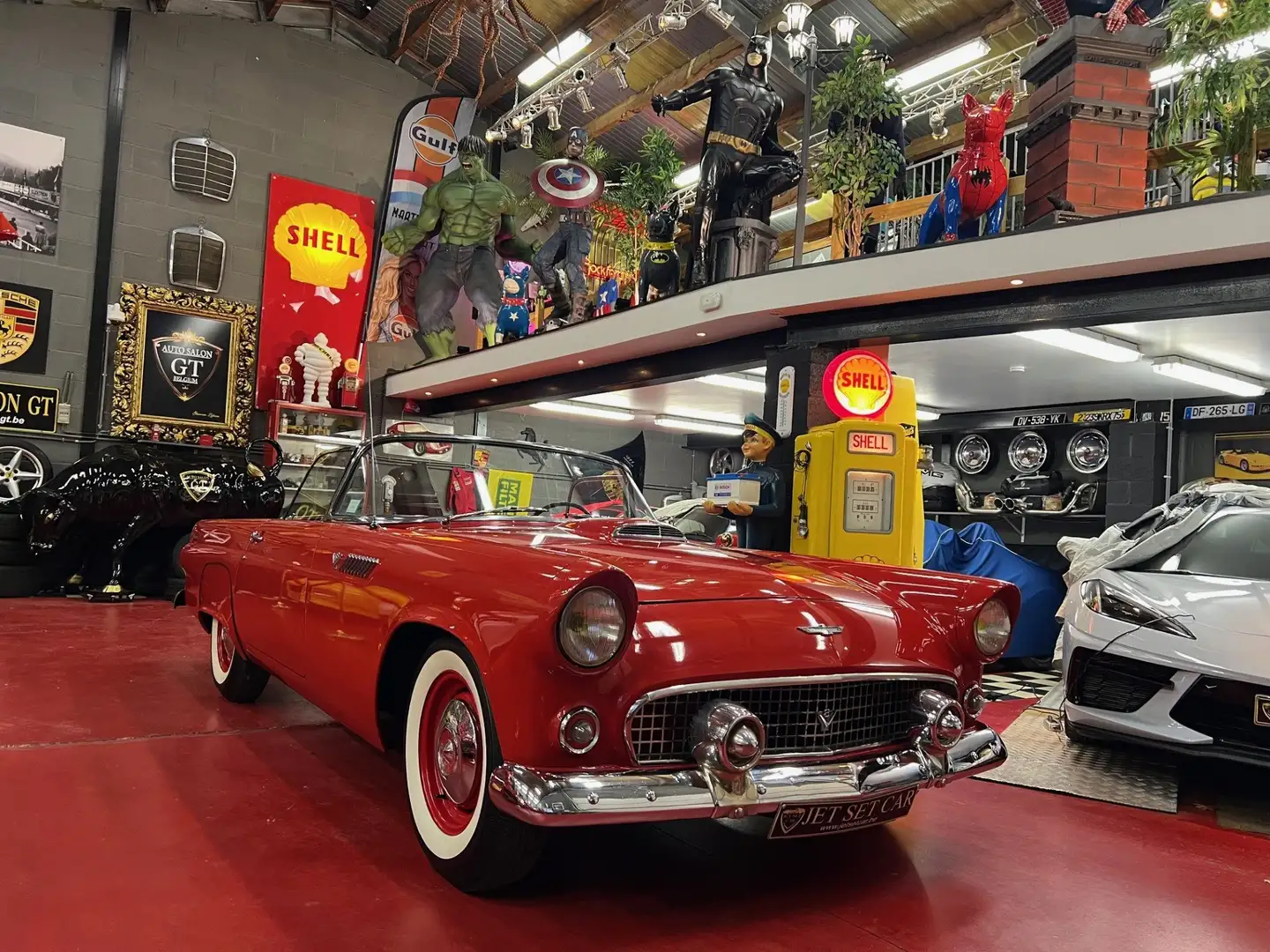 Ford Thunderbird Cabriolet 4800cc de 1955 *** Papier Belge *** Rot - 1