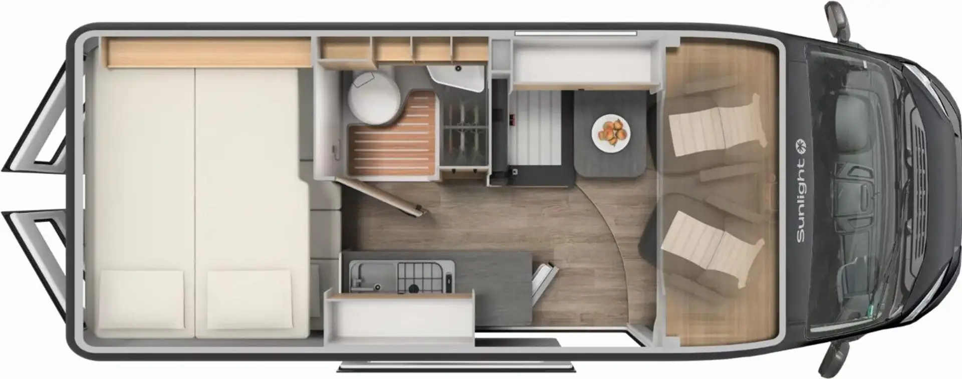 Sunlight Adventure Cliff 601 Aktion Van, Snow, Go Weiß - 2