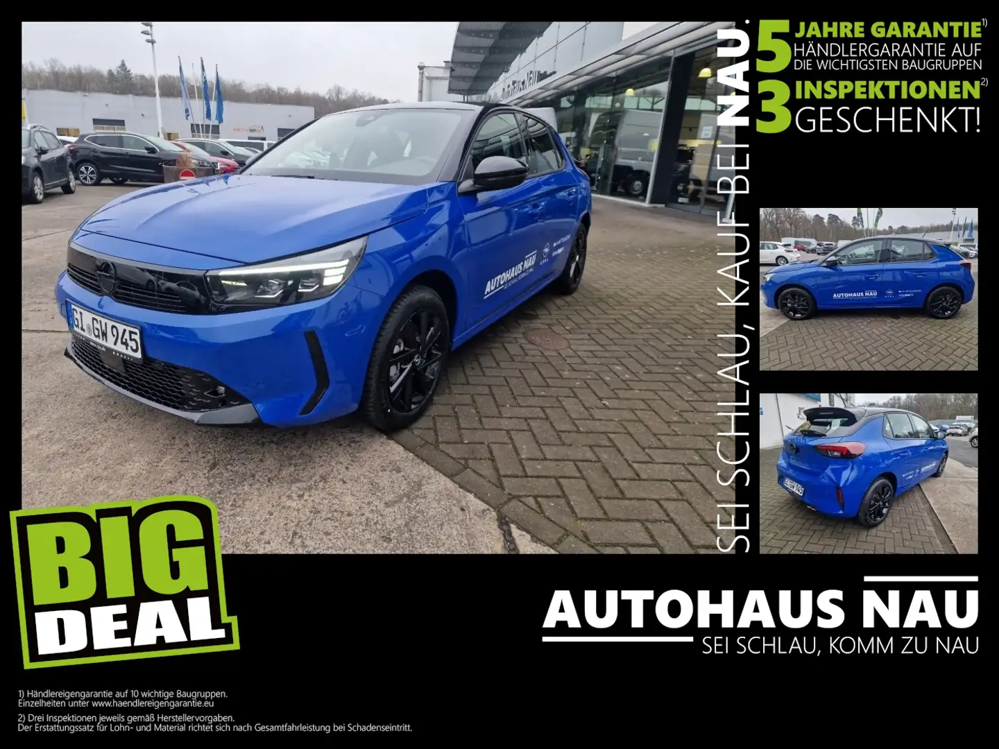 Opel Corsa GS 1.2 Turbo Inkl Inspektionspaket BigDeal Blau - 1
